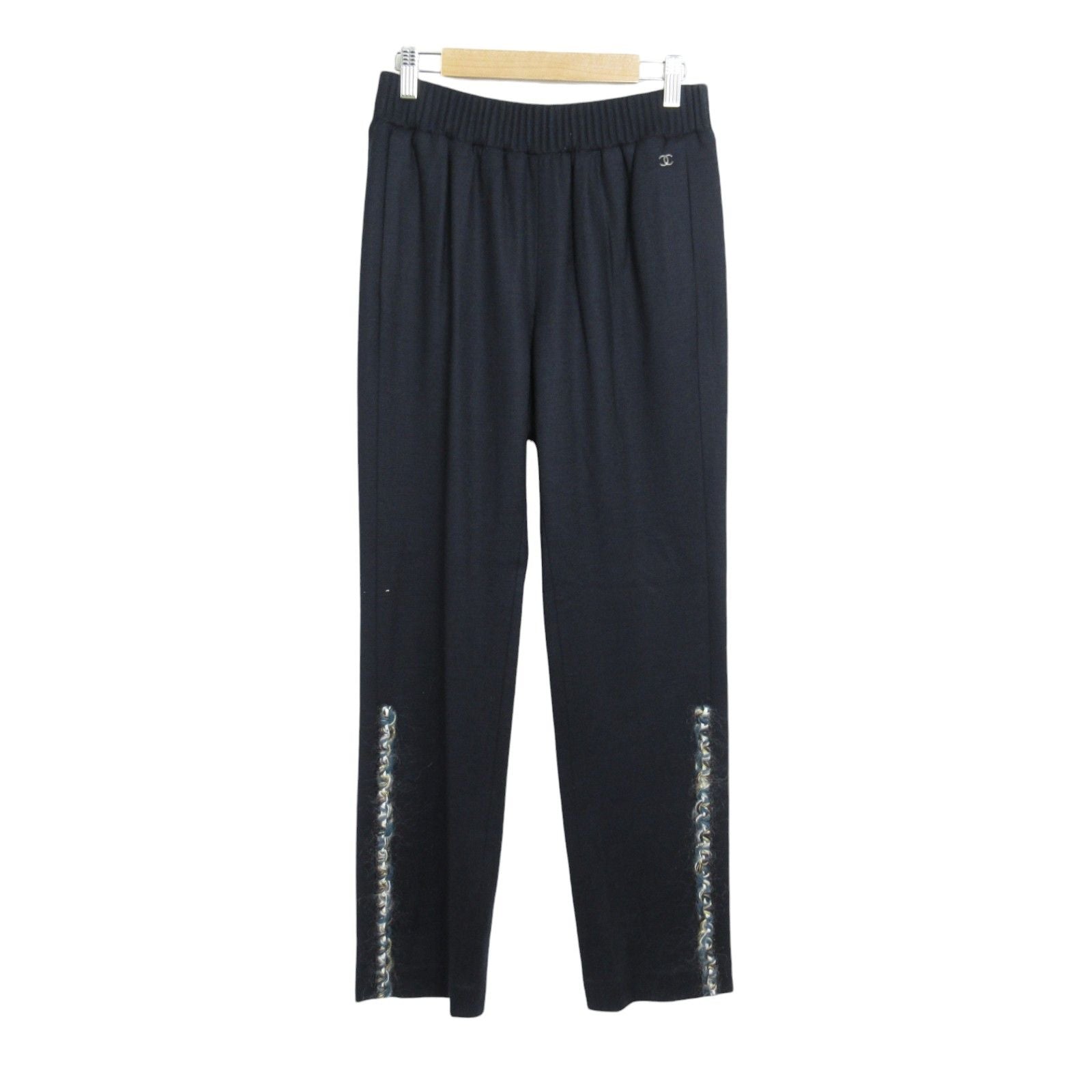 Chanel Sweatpants Wool Navy 34