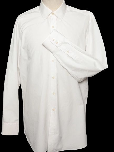 Good Hawes & Curtis White Cotton Dress Shirt XL for Men