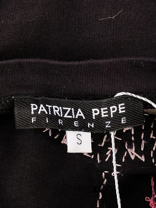 Excellent Patrizia Pepe Black T-Shirt Size S with Unique Design
