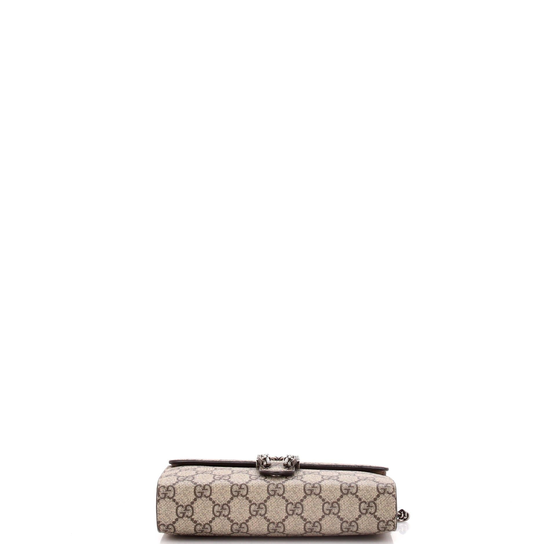 Gucci Dionysus Chain Wallet Gg Coated Canvas Small