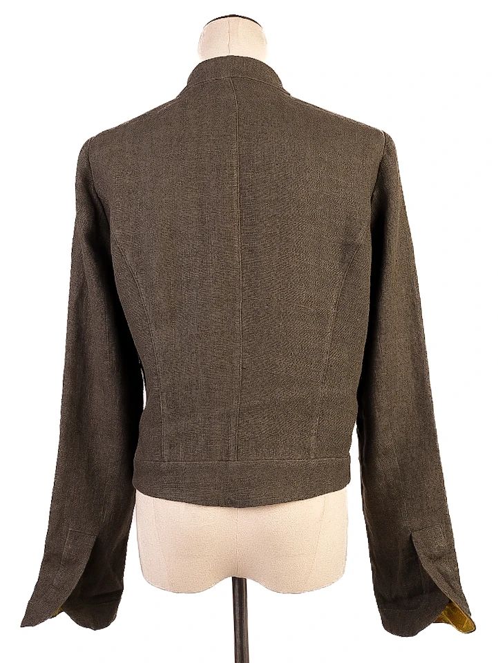 Excellent Etro Gray Cropped Wool Jacket Size M for Women