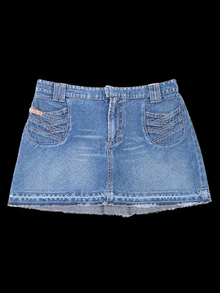 Excellent Dolce Gabbana Blue Denim Mini Skirt Size M