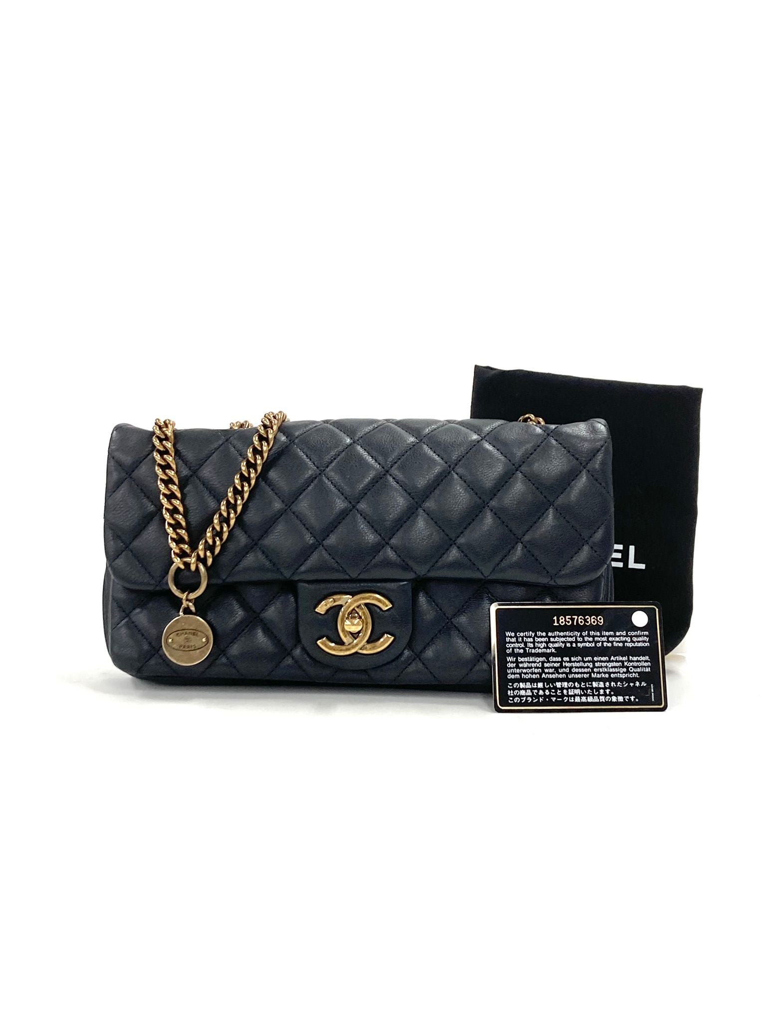 Chanel Medium Calfskin CC Crown Flap Bag