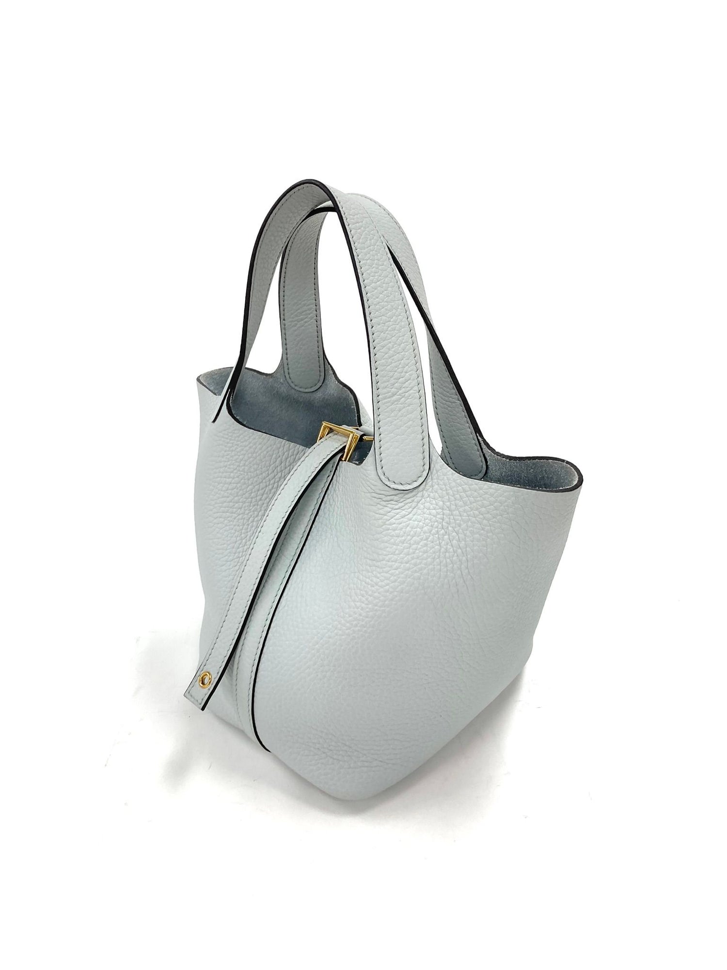 Hermes Lightblue Picotin PM,Taurillon Clemence GHW  B Stamp