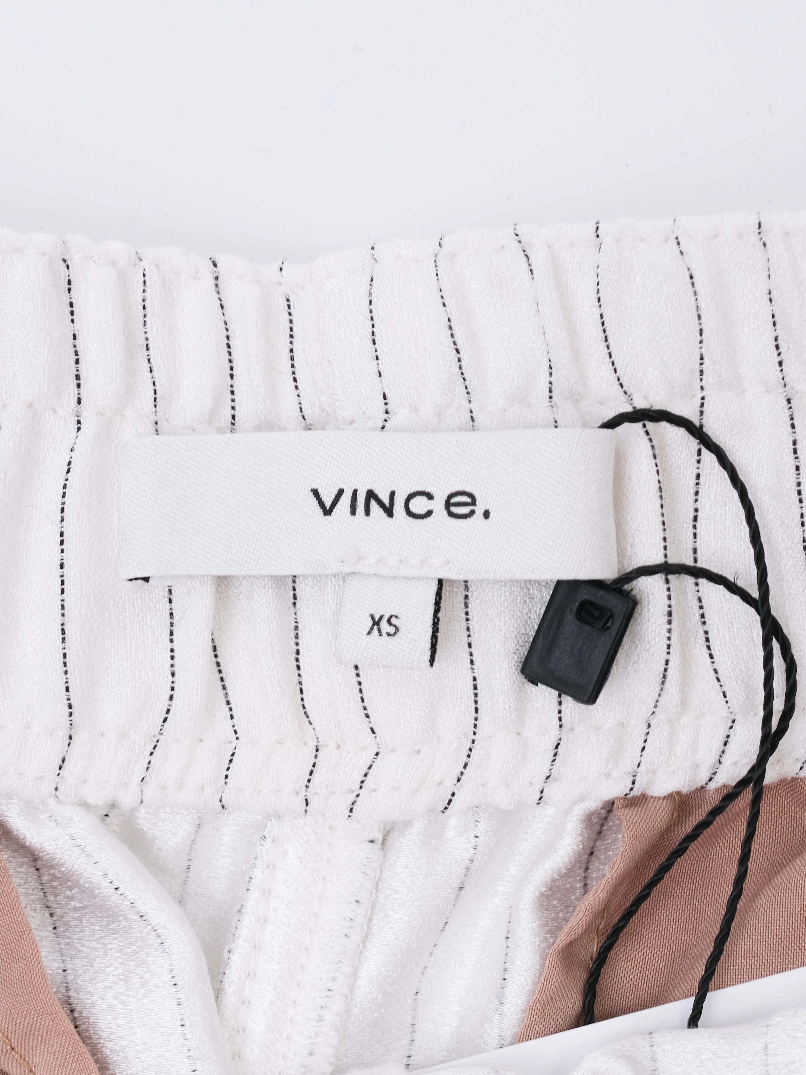 Excellent Vince White Pinstriped Pants XS Viscose Casual Wear