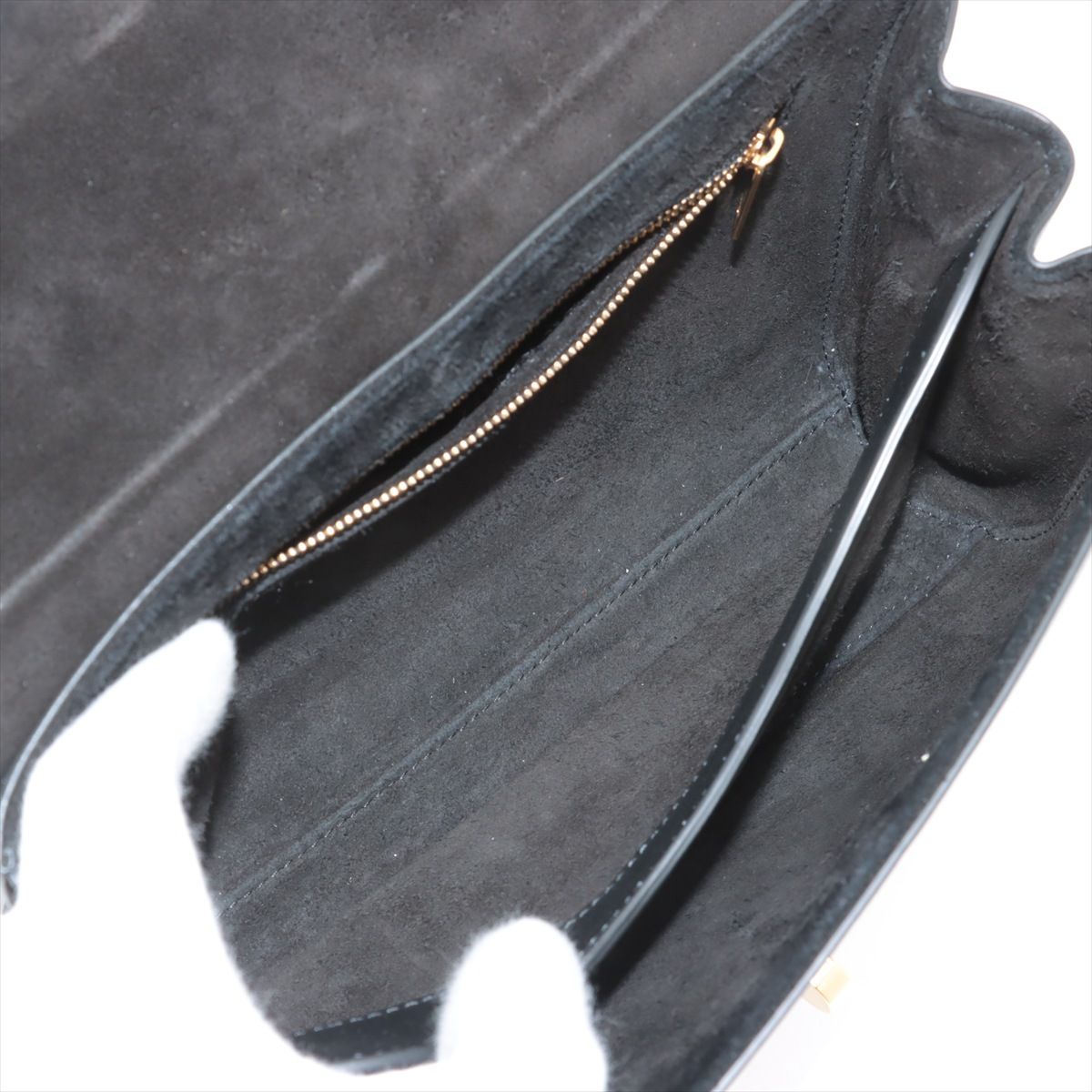 Celine Leather Shoulder Bag Black