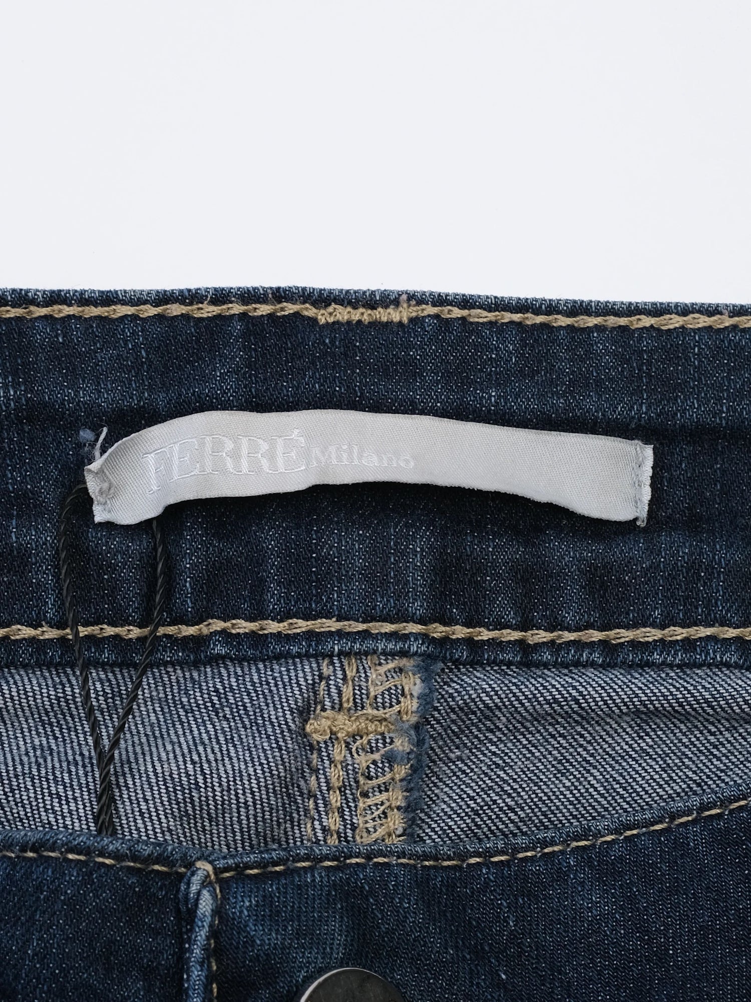 Excellent Ferre Dark Denim Jeans Blue Size M Cotton Women&