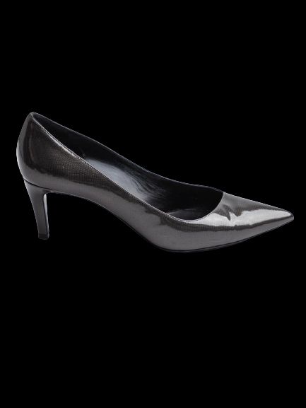 Good Giorgio Armani Gray Leather High-Heeled Shoes for Women