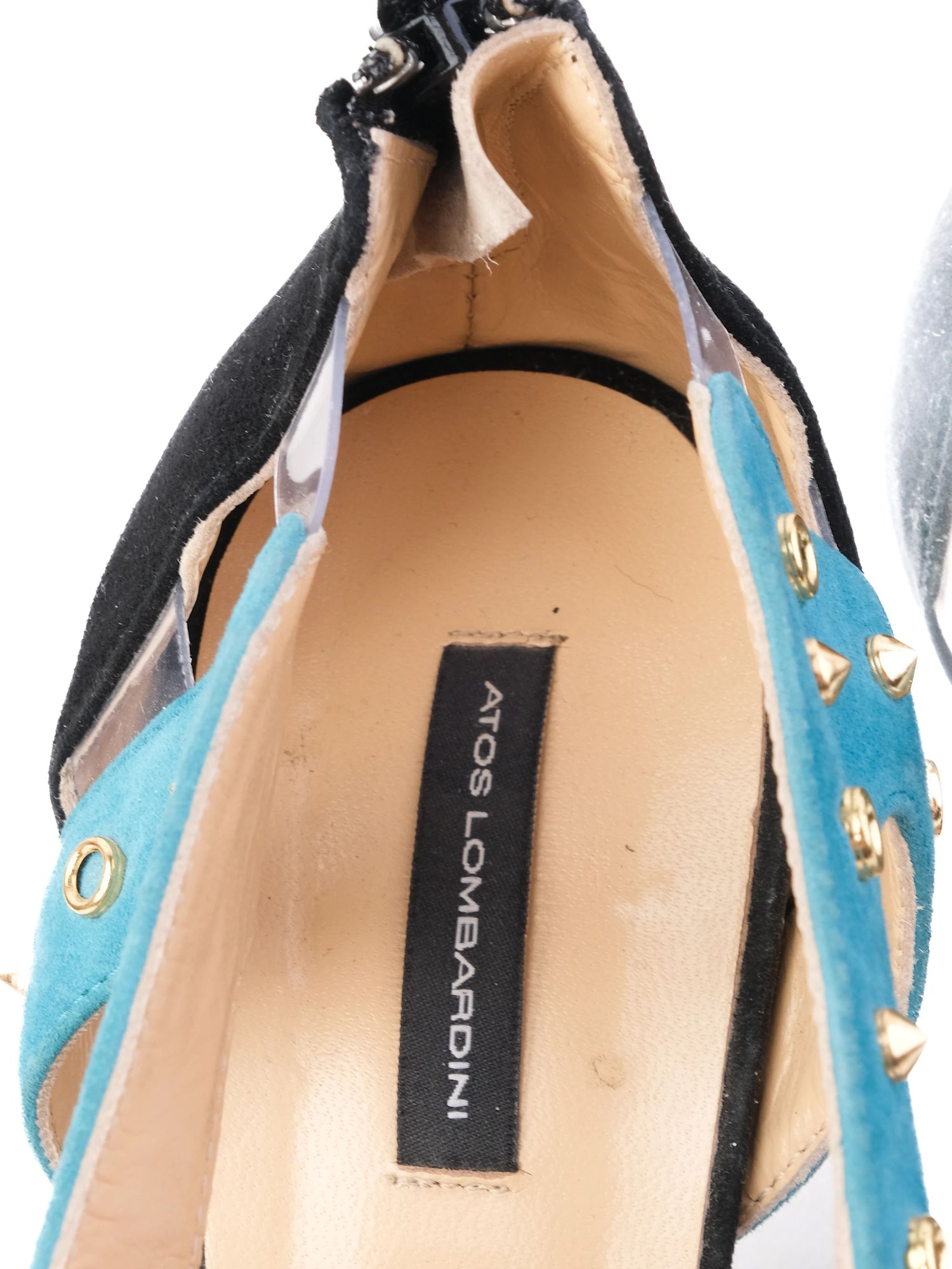 Excellent Atos Lombardini High-Heeled Platform Shoes Size 39 Leather