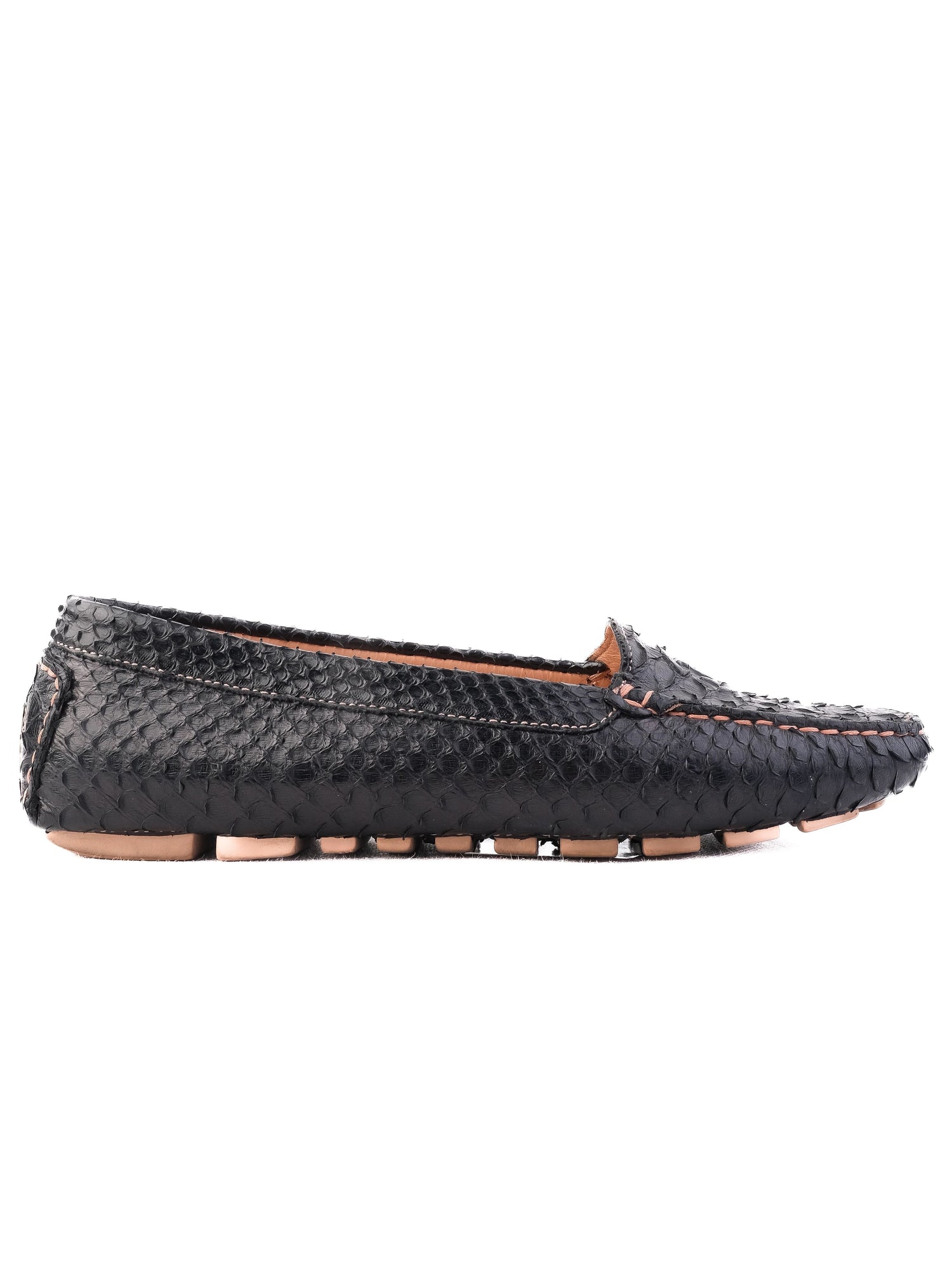 Excellent Easy by Loriblu Black Leather Loafers Size 37