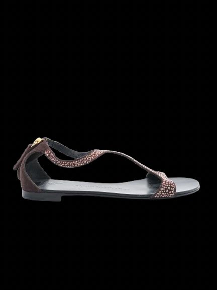 Perfect Giuseppe Zanotti Black Leather Open-Toe Sandals Size 36