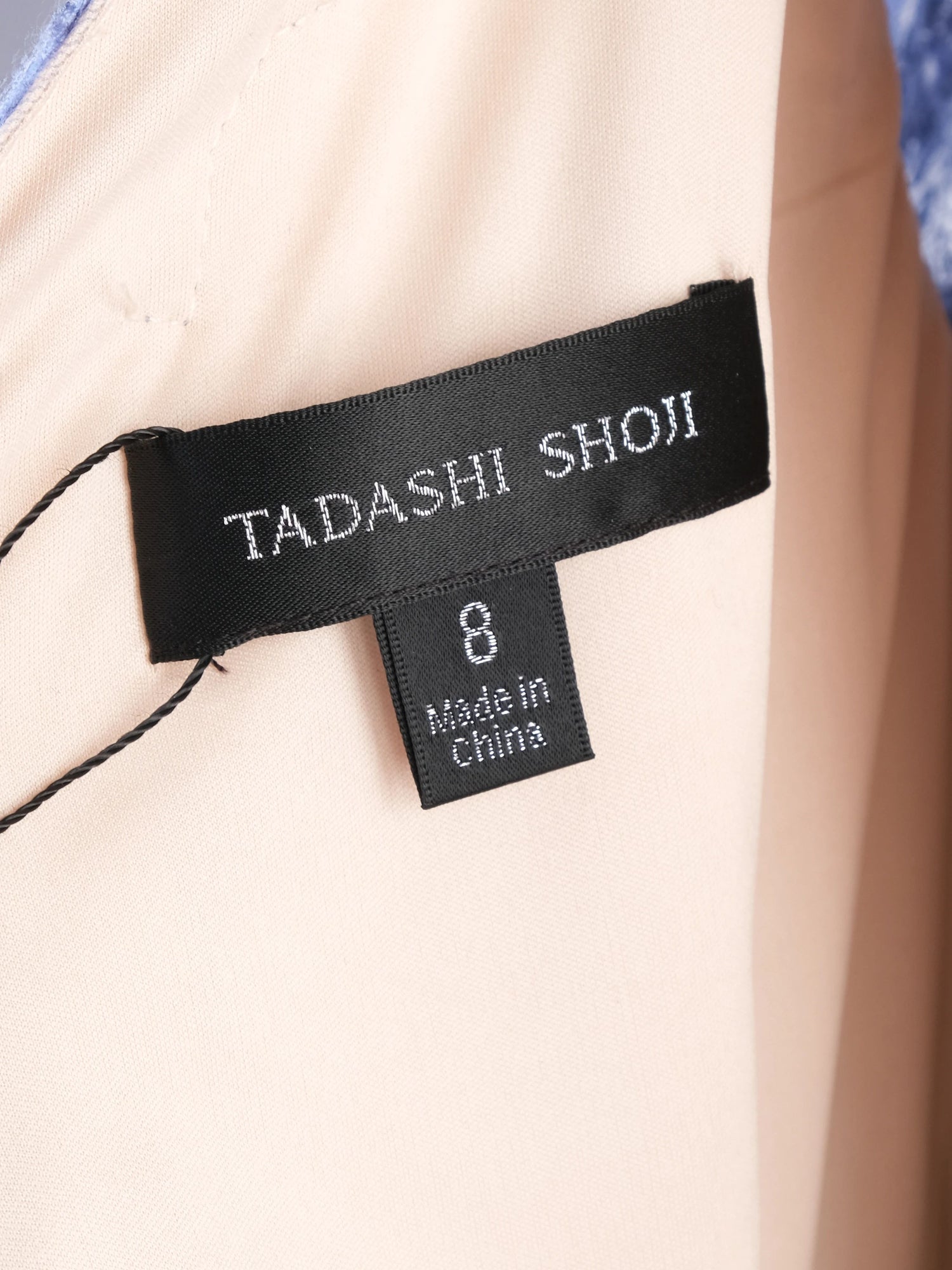NEW Tadashi Light Blue Lace Gown Floral Patterns Size L