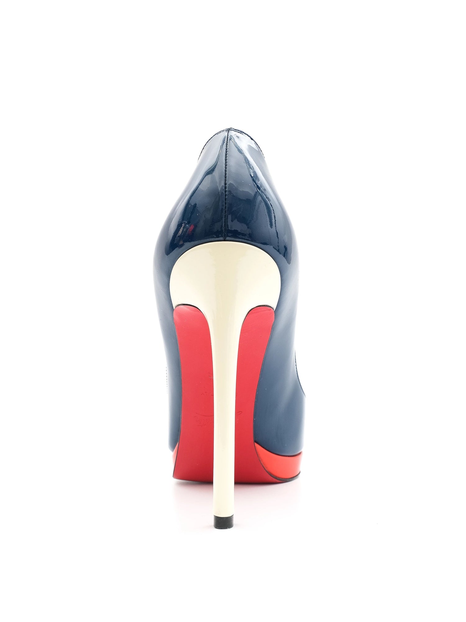 Christian Louboutin Blue Leather High-Heeled Shoes Excellent Condition