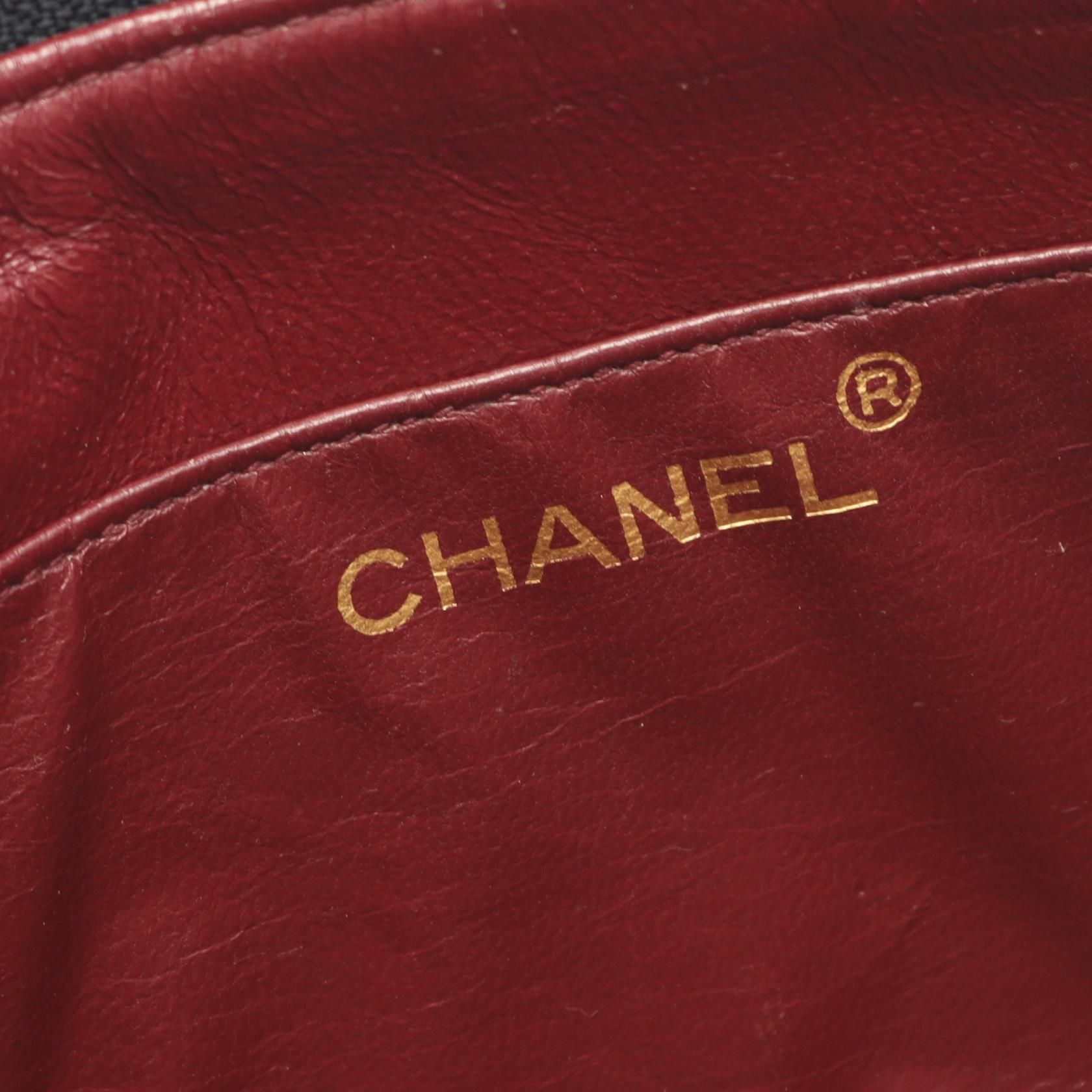 Chanel Black Matelasse Handbag Lambskin (sheep Leather)