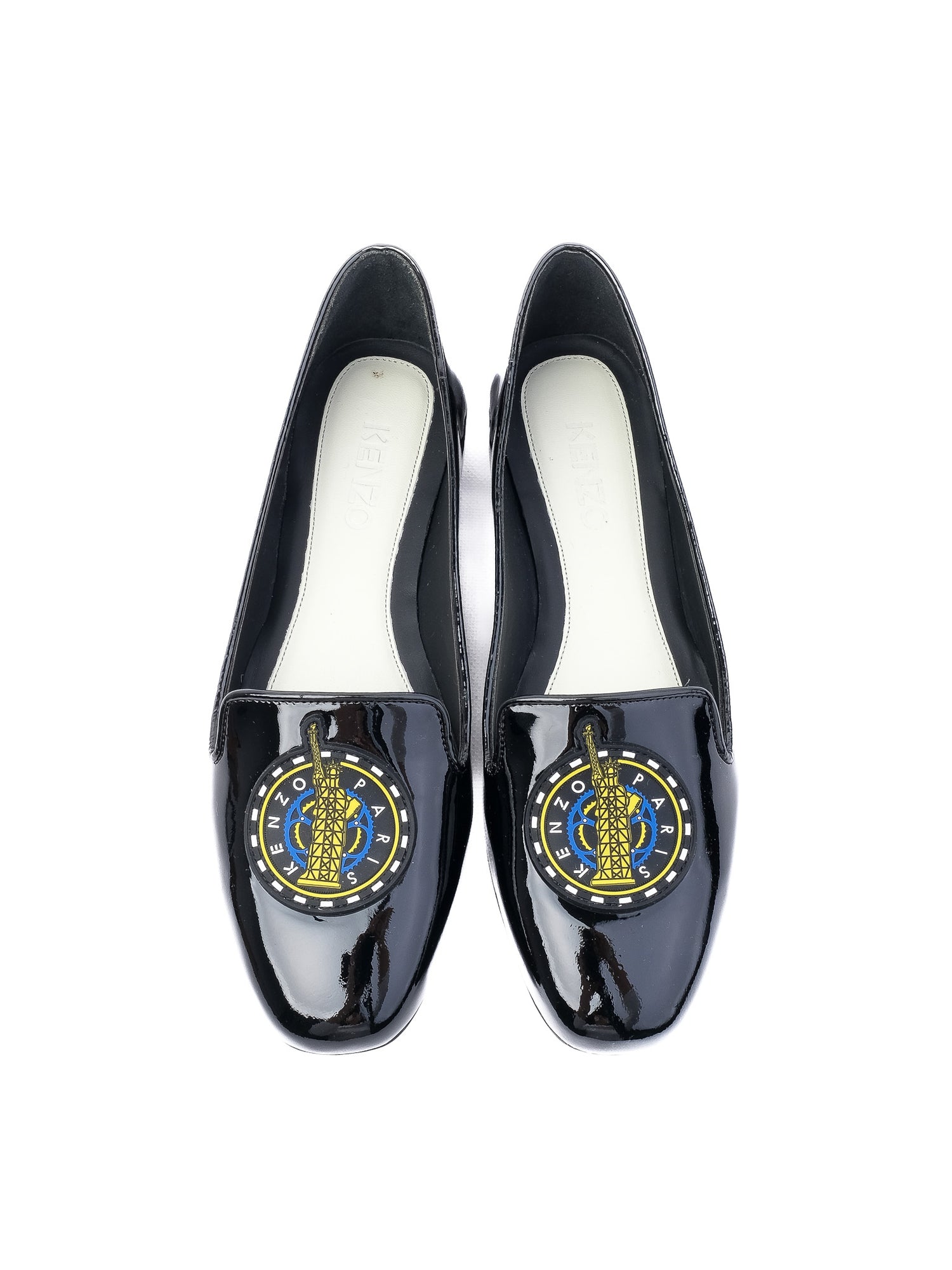 NEW Kenzo Black Patent Leather Loafer Women Size N/A
