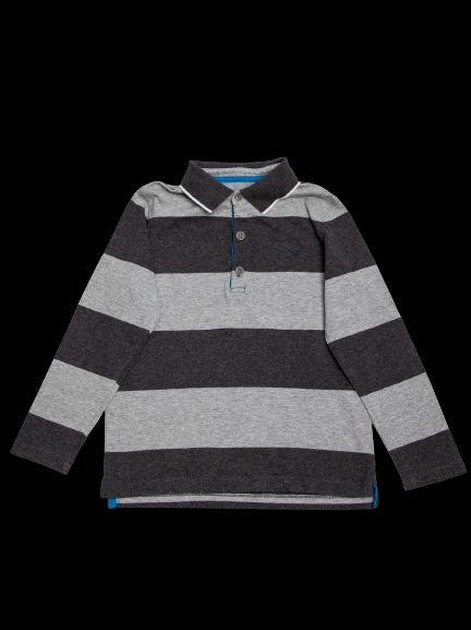 Good Armani Exchange Gray Cotton Polo Shirt Size 6 for Kids