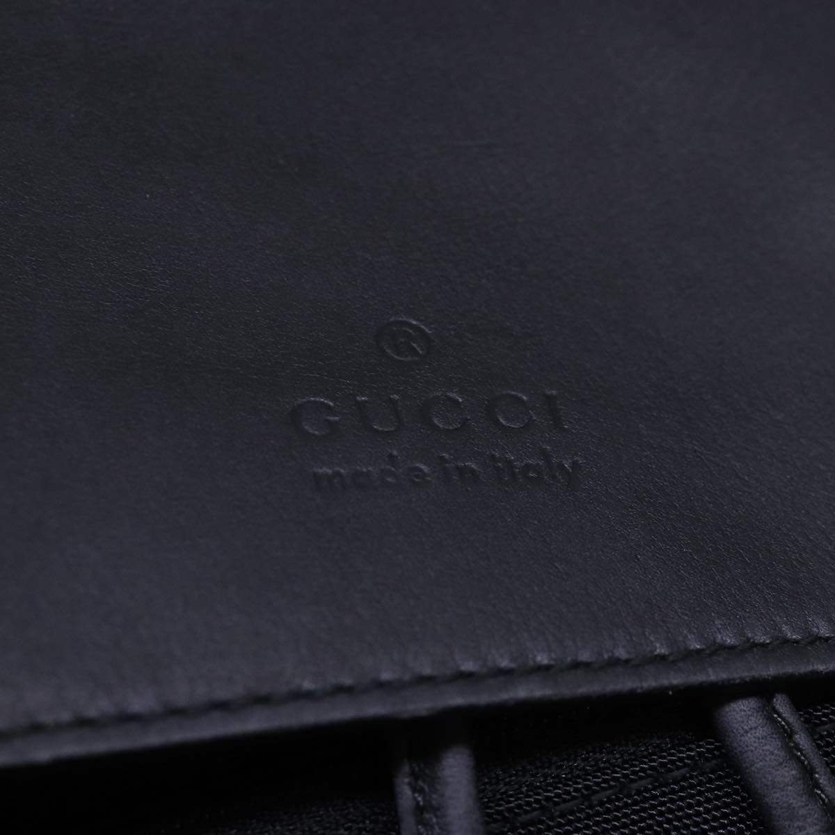 Gucci Backpack Nylon Leather Black