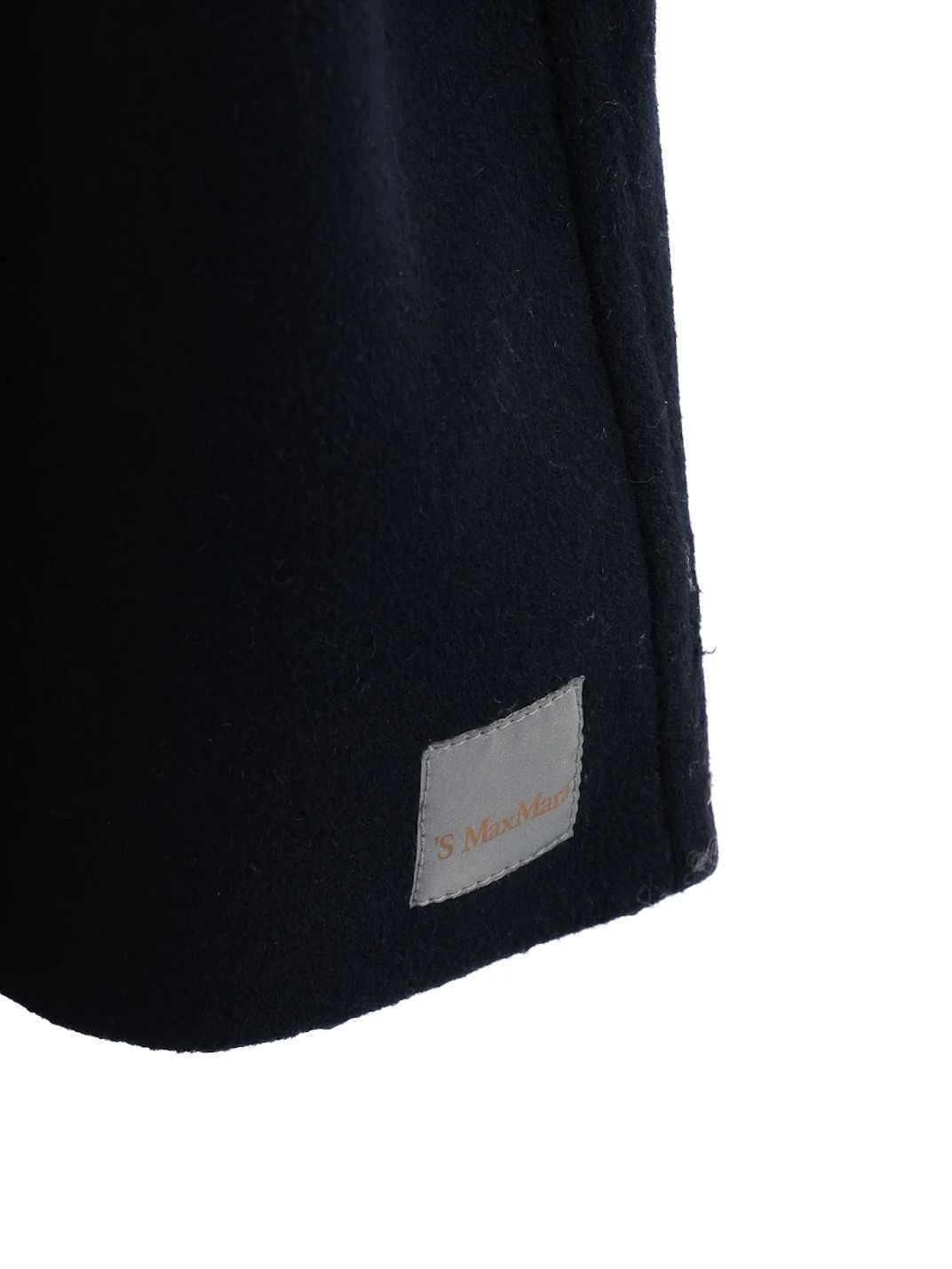Excellent Max Mara Black Wool Hooded Coat Size XXL