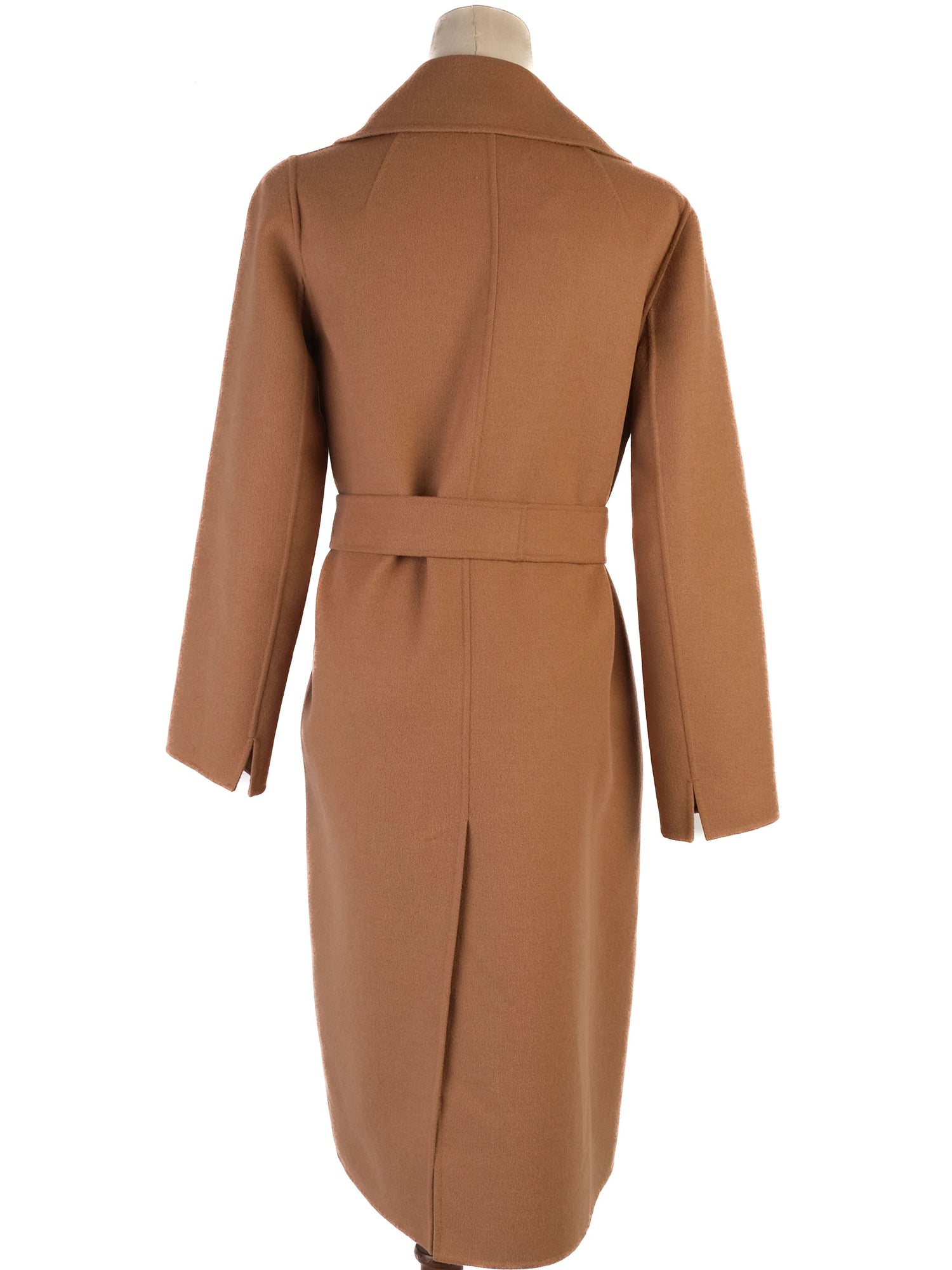 Max Mara Perfect Condition Orange Wool Wrap Coat Size S