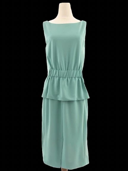 Excellent Moschino Blue Viscose Sleeveless Dress Size L