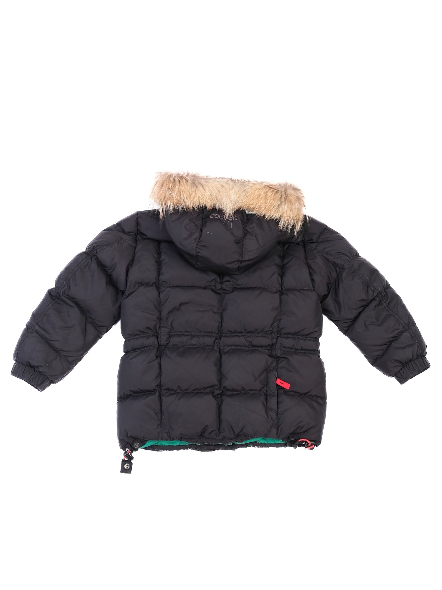 Excellent Bogner Black Puffer Jacket for Kids Size M with Fur Trim