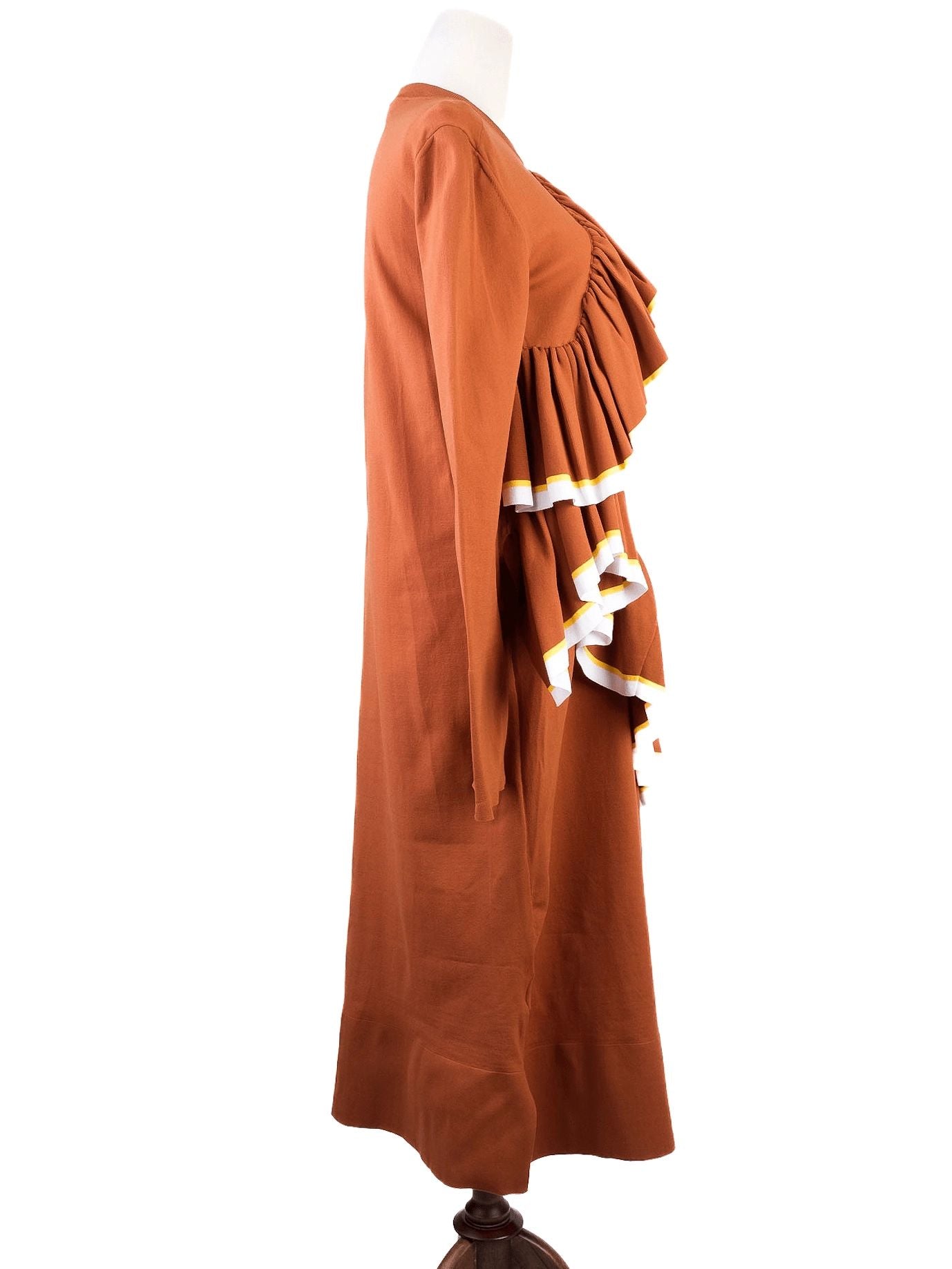 Excellent Marni Orange Ruffled Dress Size M Women Nylon
