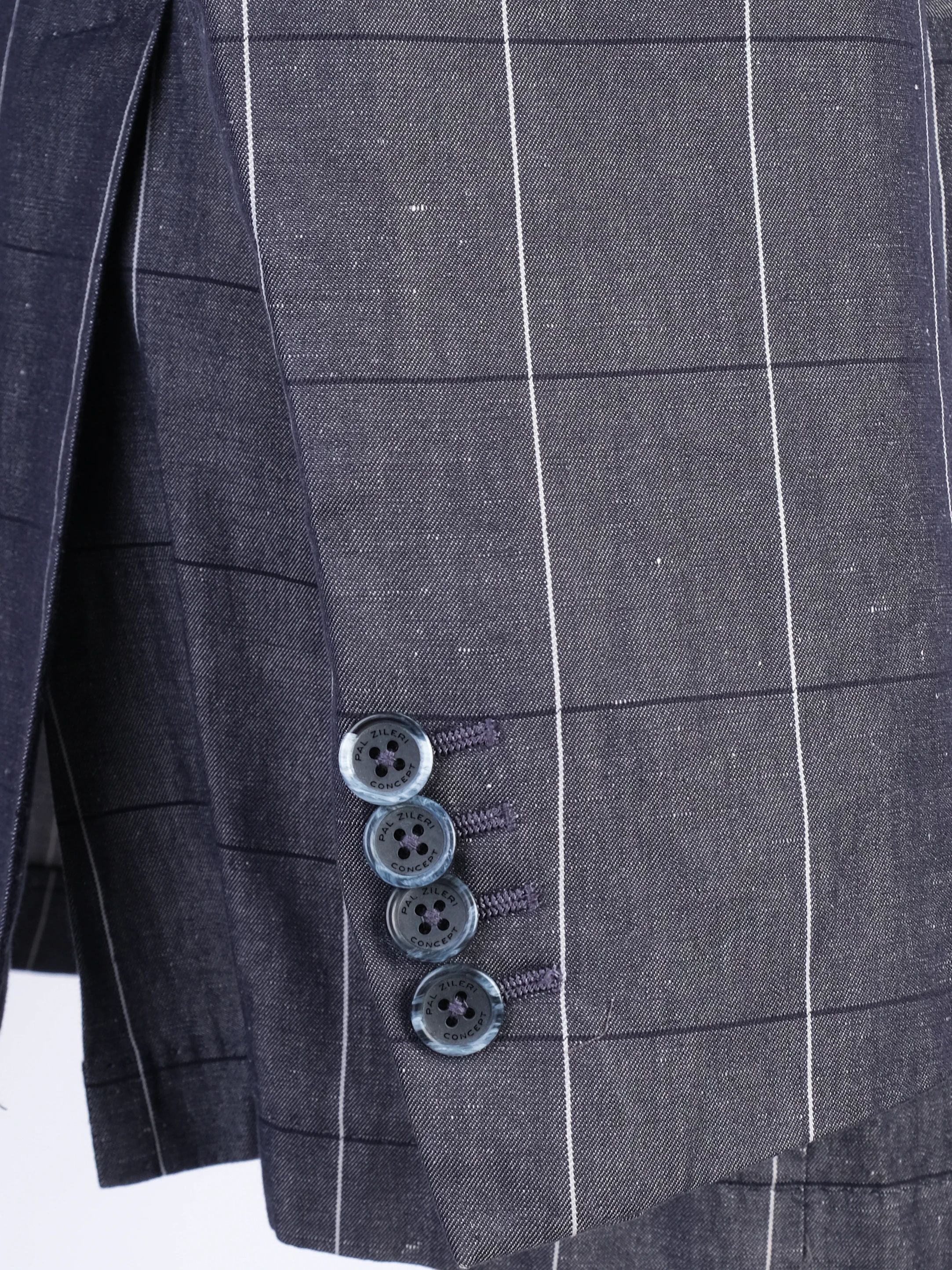 Excellent Pal Zileri Gray Plaid Blazer Combined MenÕs Size