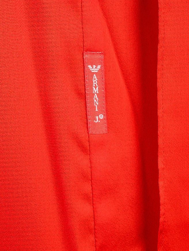 Good Armani Jeans Red Sleeveless Dress M Polyester Asymmetrical Design