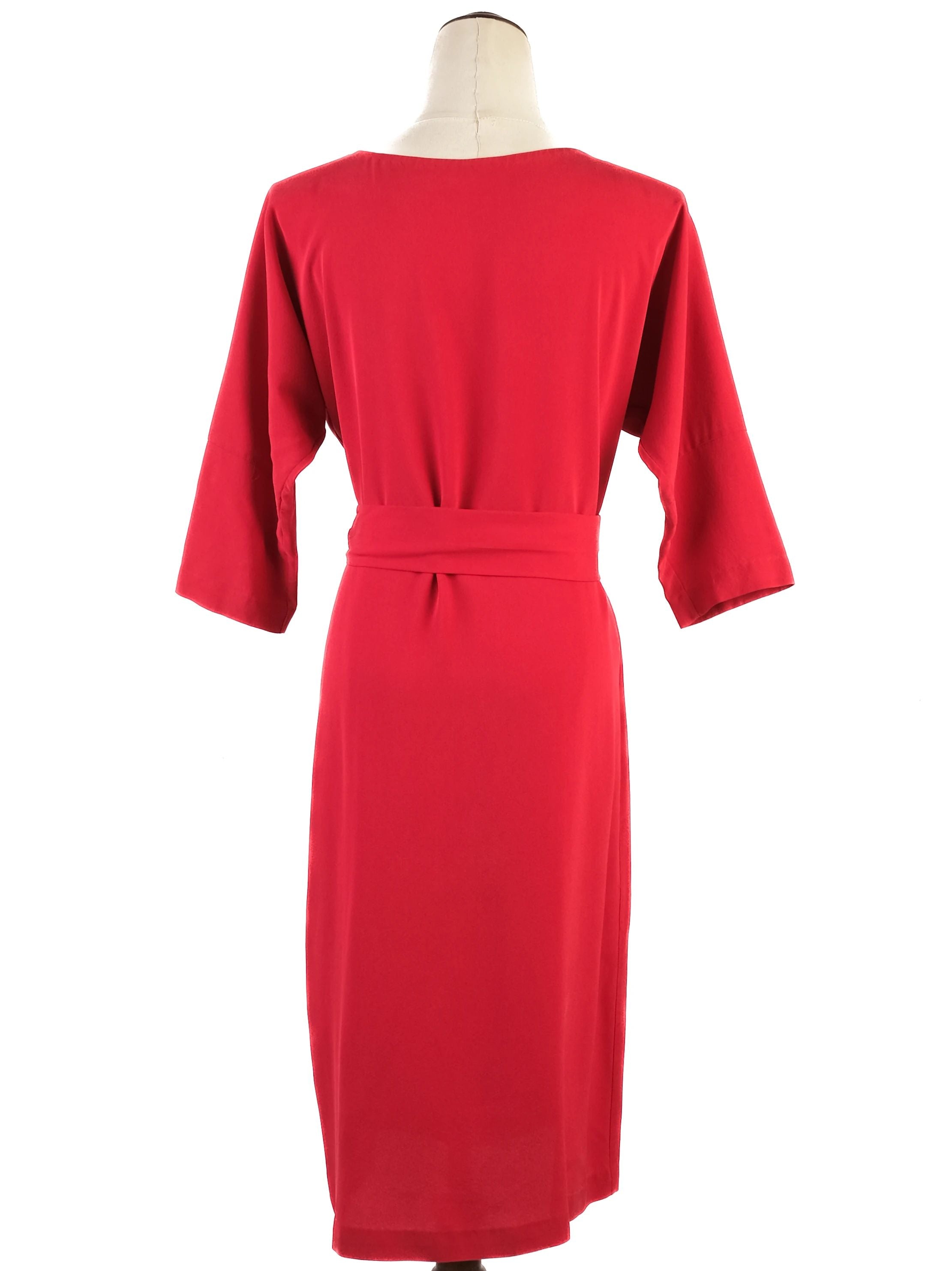 Excellent Diane von Furstenberg Red Silk Dress Size XS