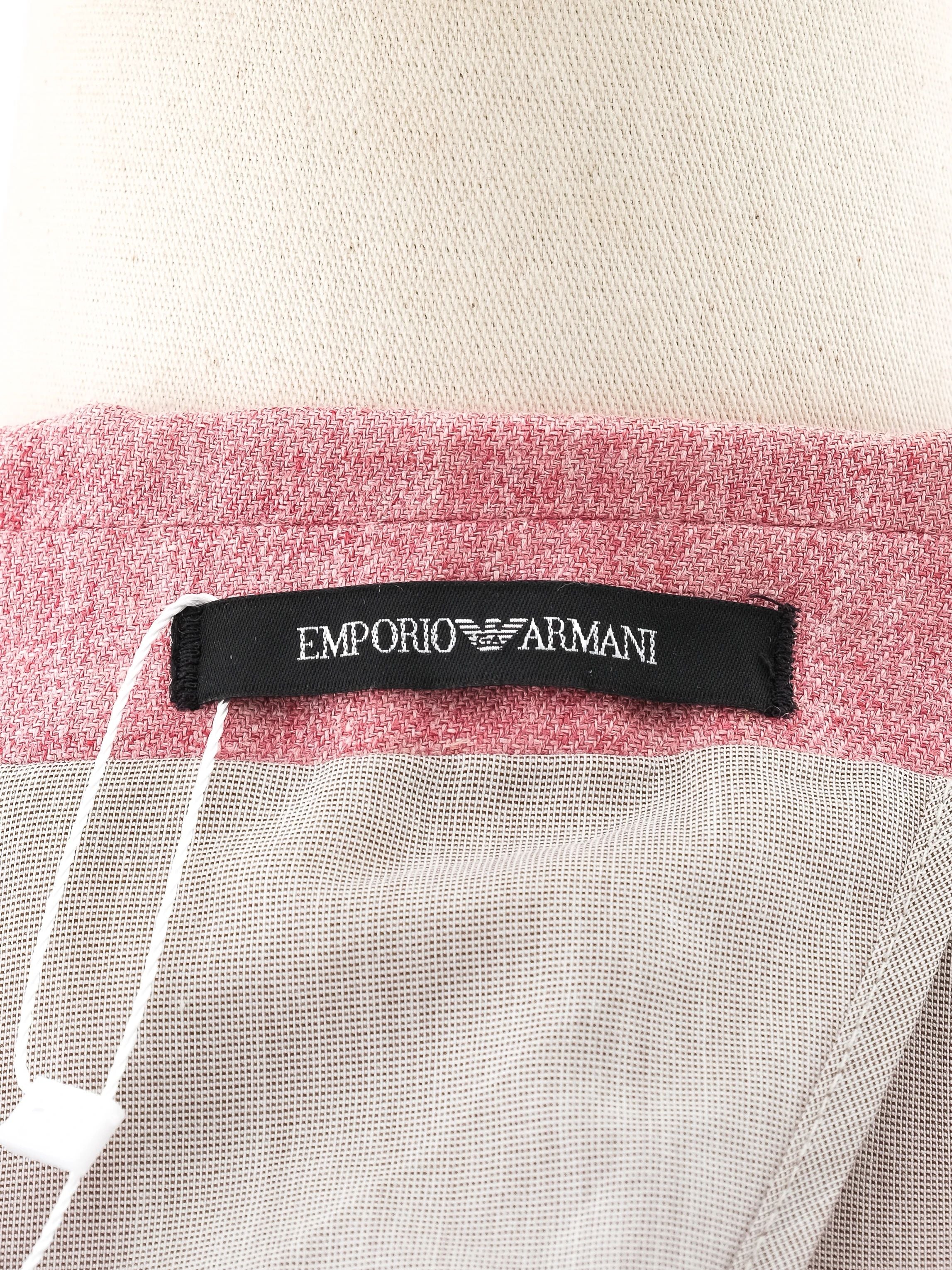 Excellent Emporio Armani Pink Blazer Size L Textured Fabric