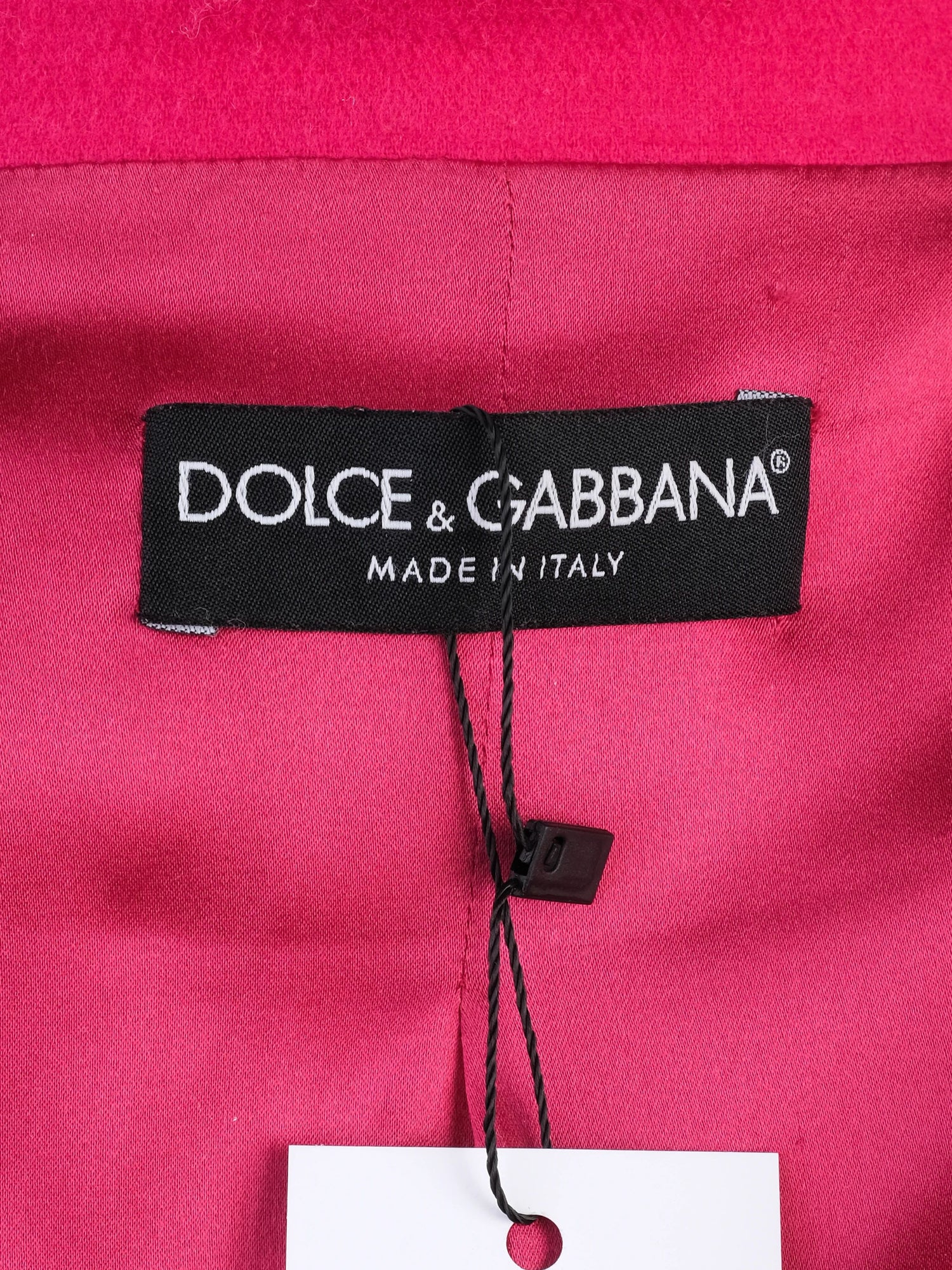 Excellent Dolce Gabbana Pink Wool Coat Size S Made in Italy