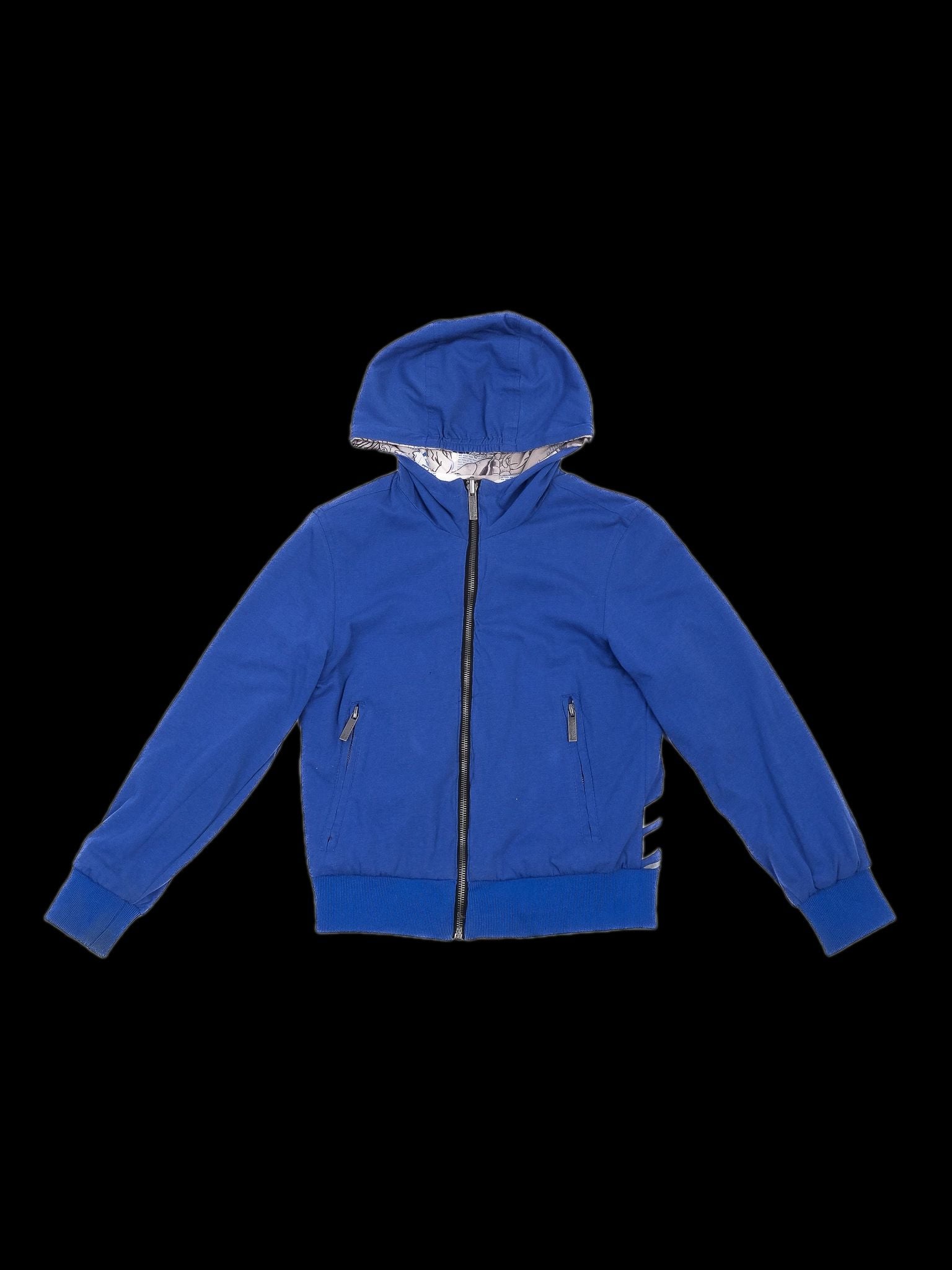 John Galliano Reversible Blue Hooded Jacket for Kids Size 6