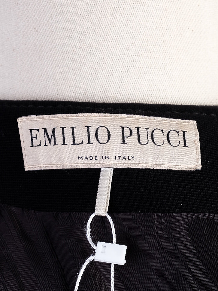 Emilio Pucci Black Viscose Long Sleeve Coat Size N/A