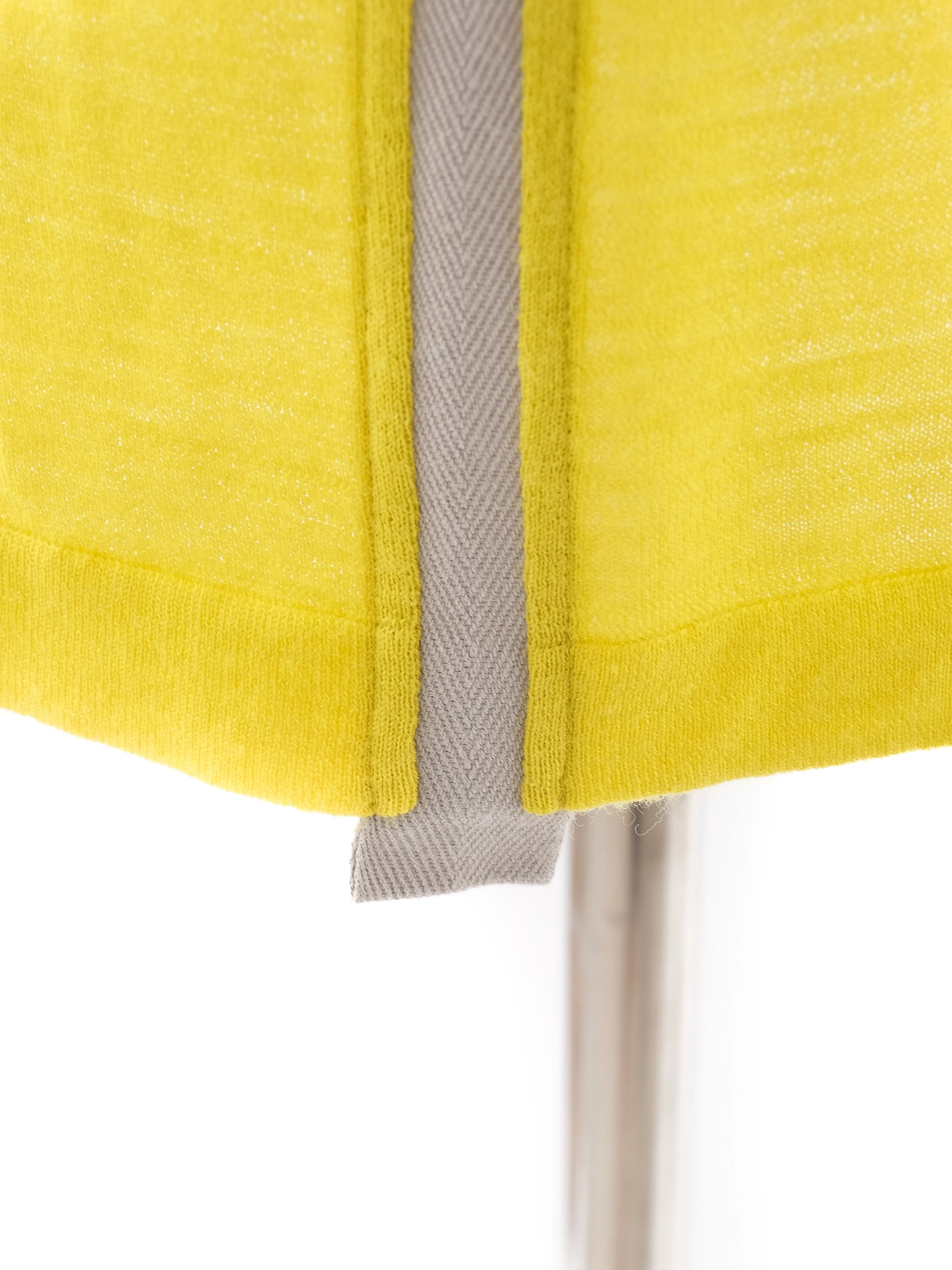 Excellent Hermes Yellow Wool Polo Shirt Size L for Men