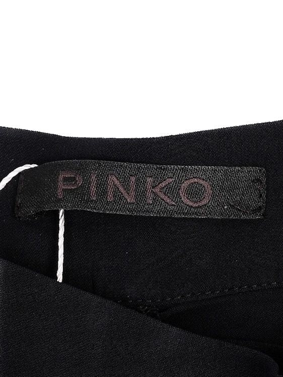 Excellent Pinko Black Ruched Pants Size XS Polyester Women&