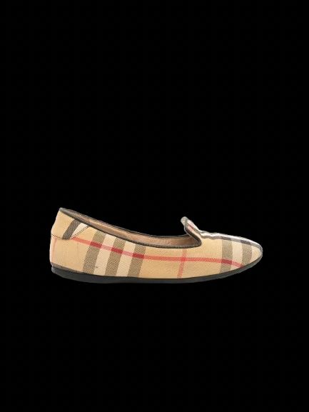 Excellent Burberry Kids Slip-On Flat Shoes Size 28 Plaid Design