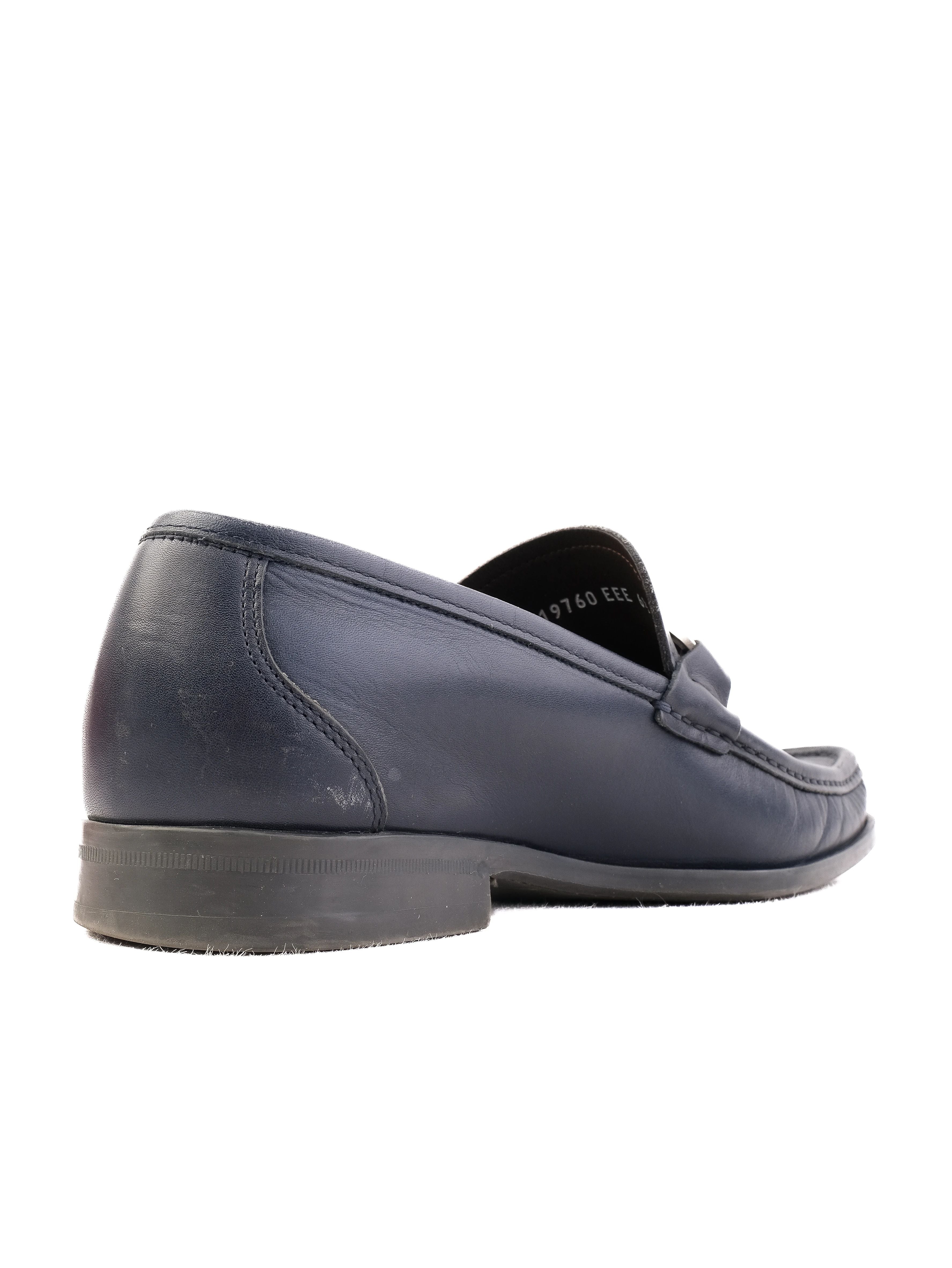 Excellent Salvatore Ferragamo Blue Leather Loafers Size 39.5
