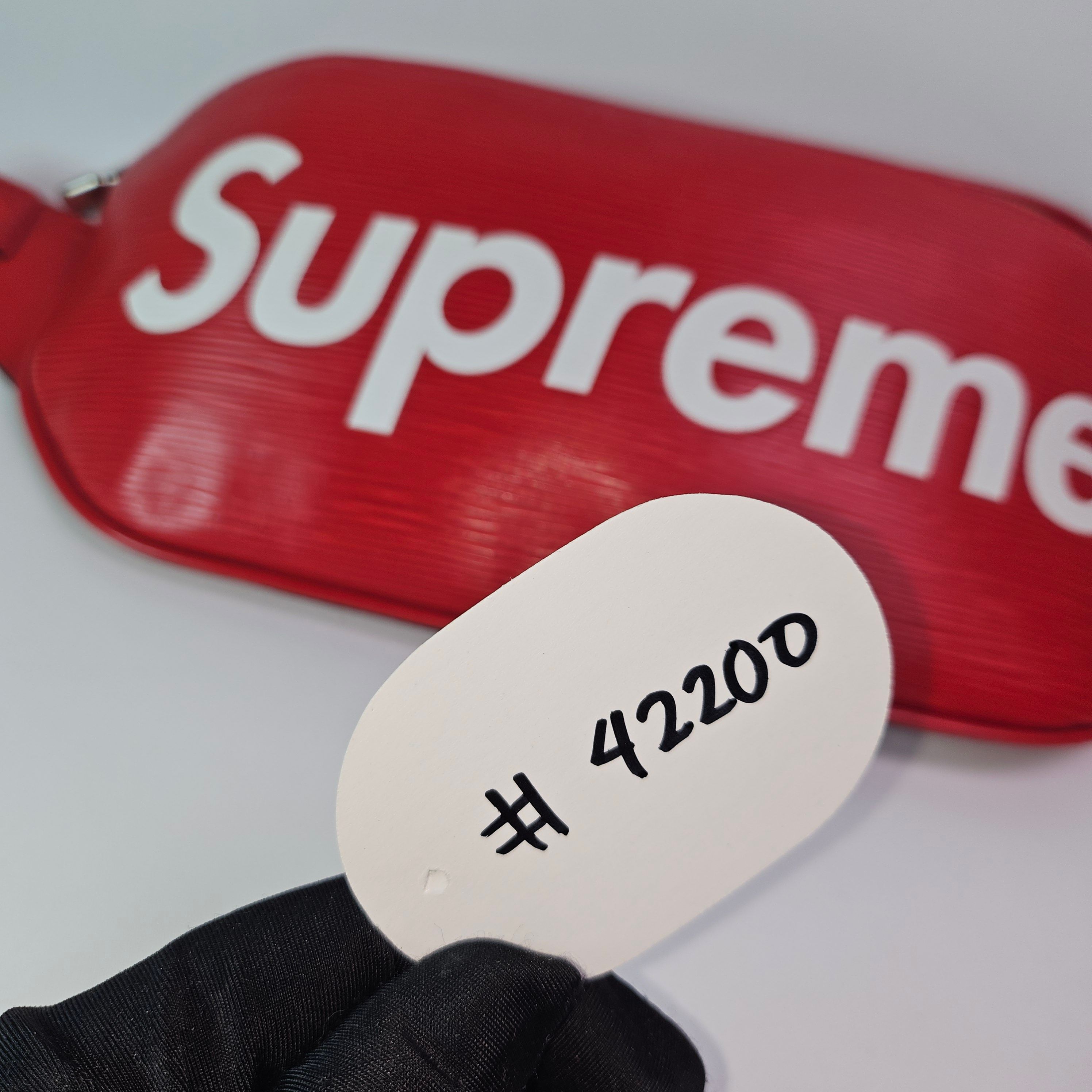 Louis Vuitton Supreme Red White Epi Bumbag