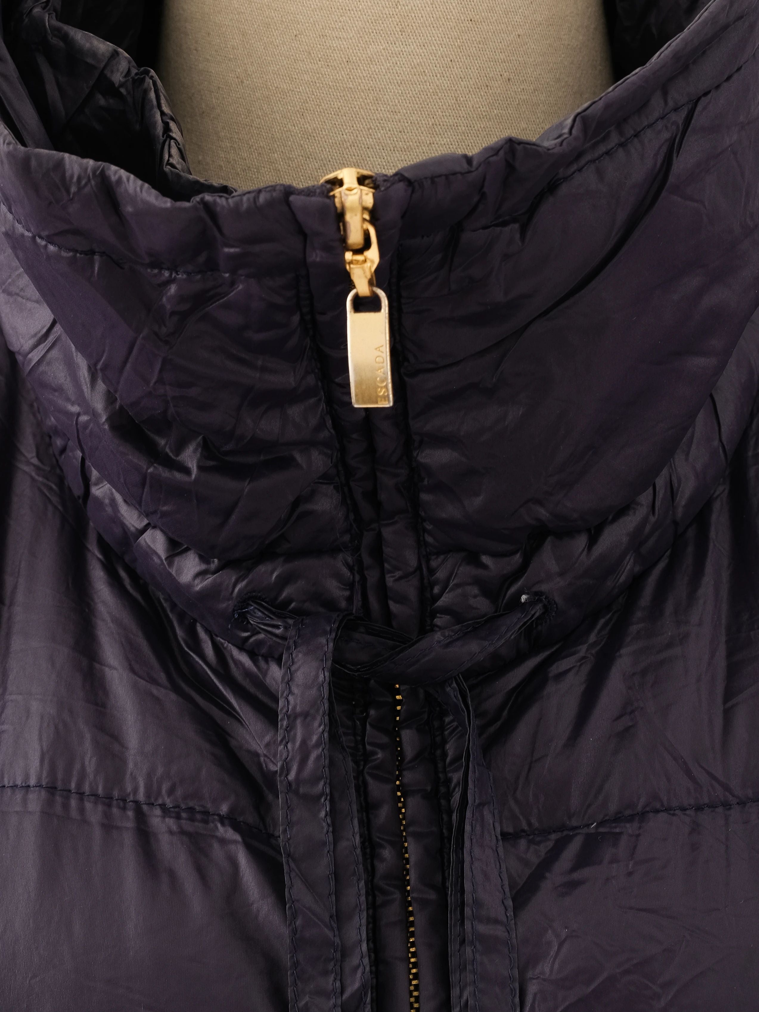 Excellent Escada Blue Nylon Winter Coat Size M