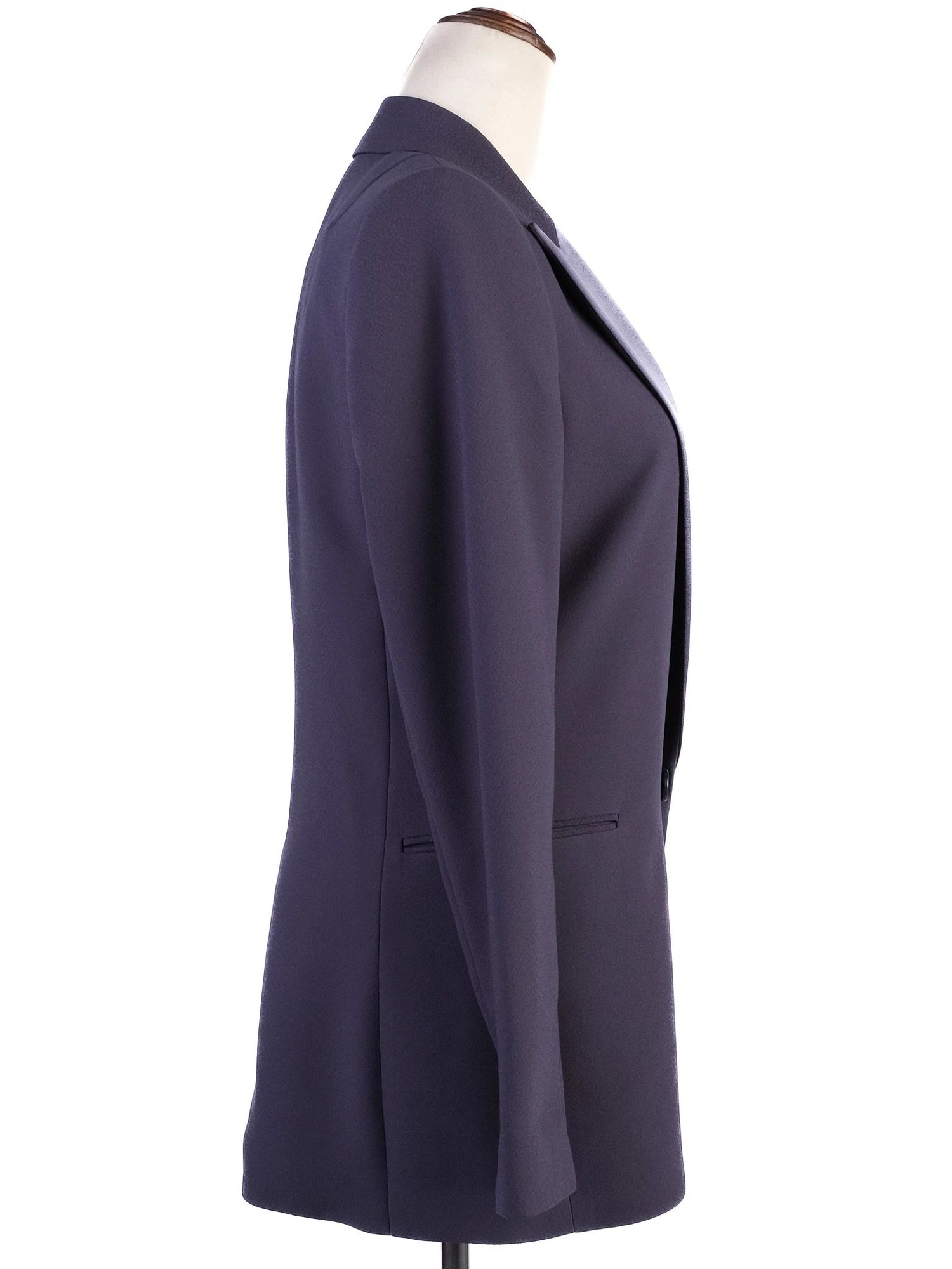 Excellent Reiss Gray Polyester Blazer Double-Breasted Size XXS