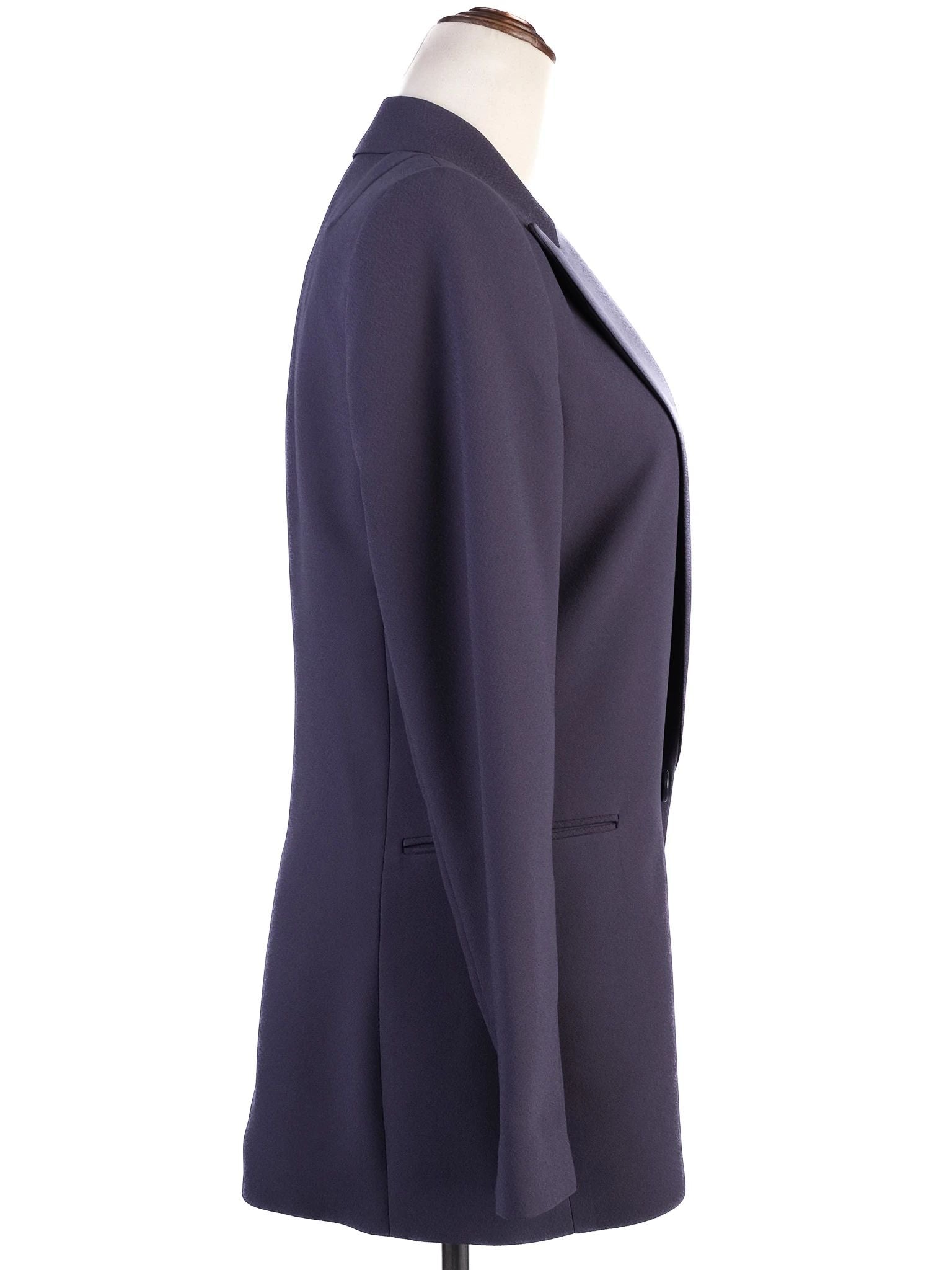 Excellent Reiss Gray Polyester Blazer Double-Breasted Size XXS