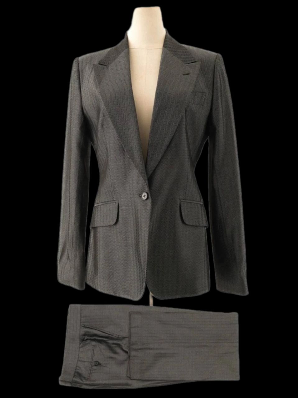 Excellent Carlo Pignatelli Gray Wool Blazer Size L Women&