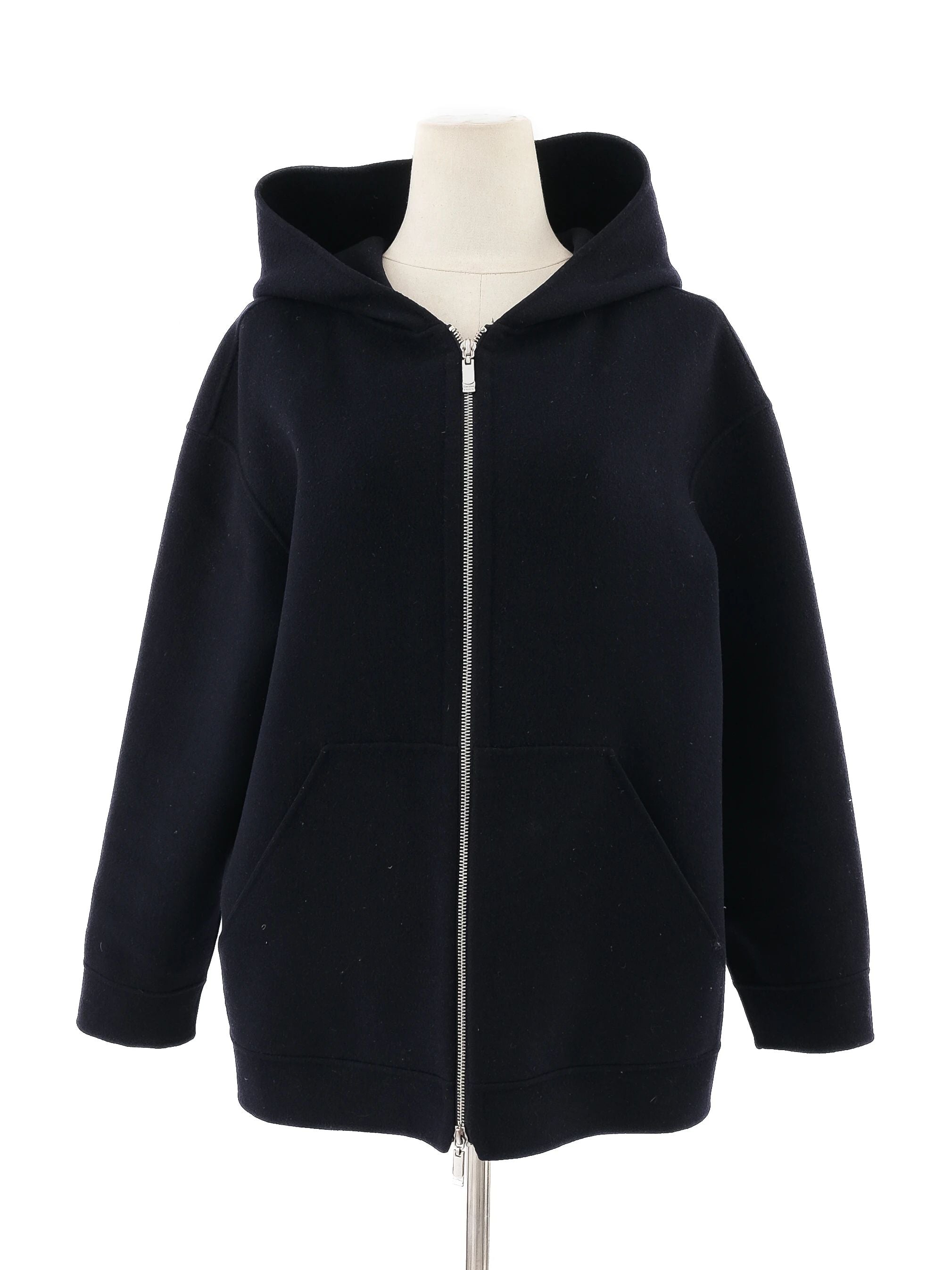 Max Mara Excellent Condition Navy Blue Wool Hoodie Size L