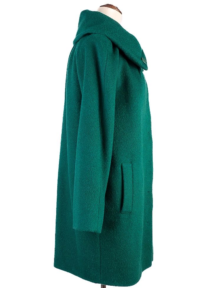 Excellent MAX&Co Green Wool Coat Size S with Large Collar