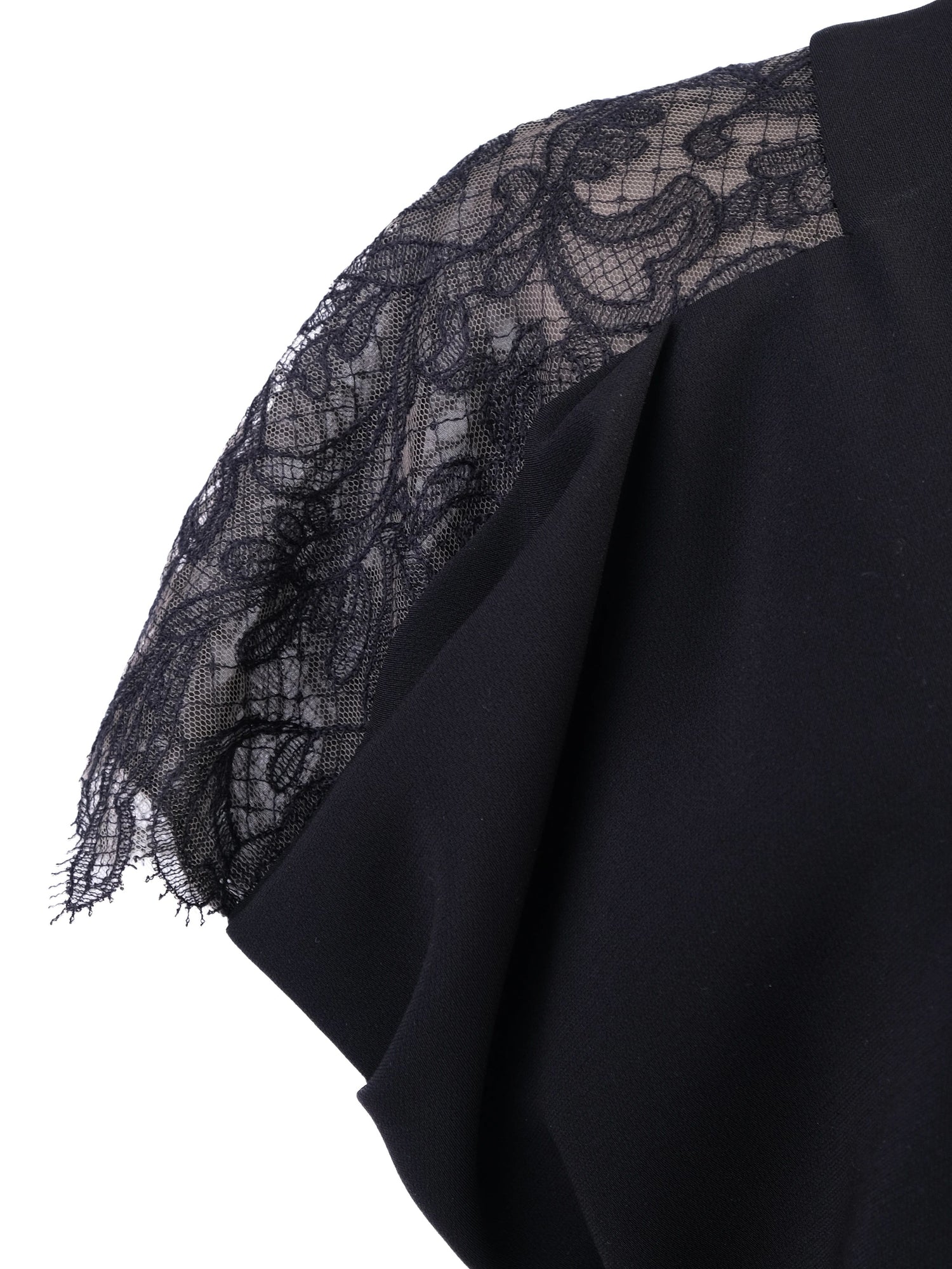 Max Mara Pianoforte Black Lace Long Dress Size L Excellent Condition