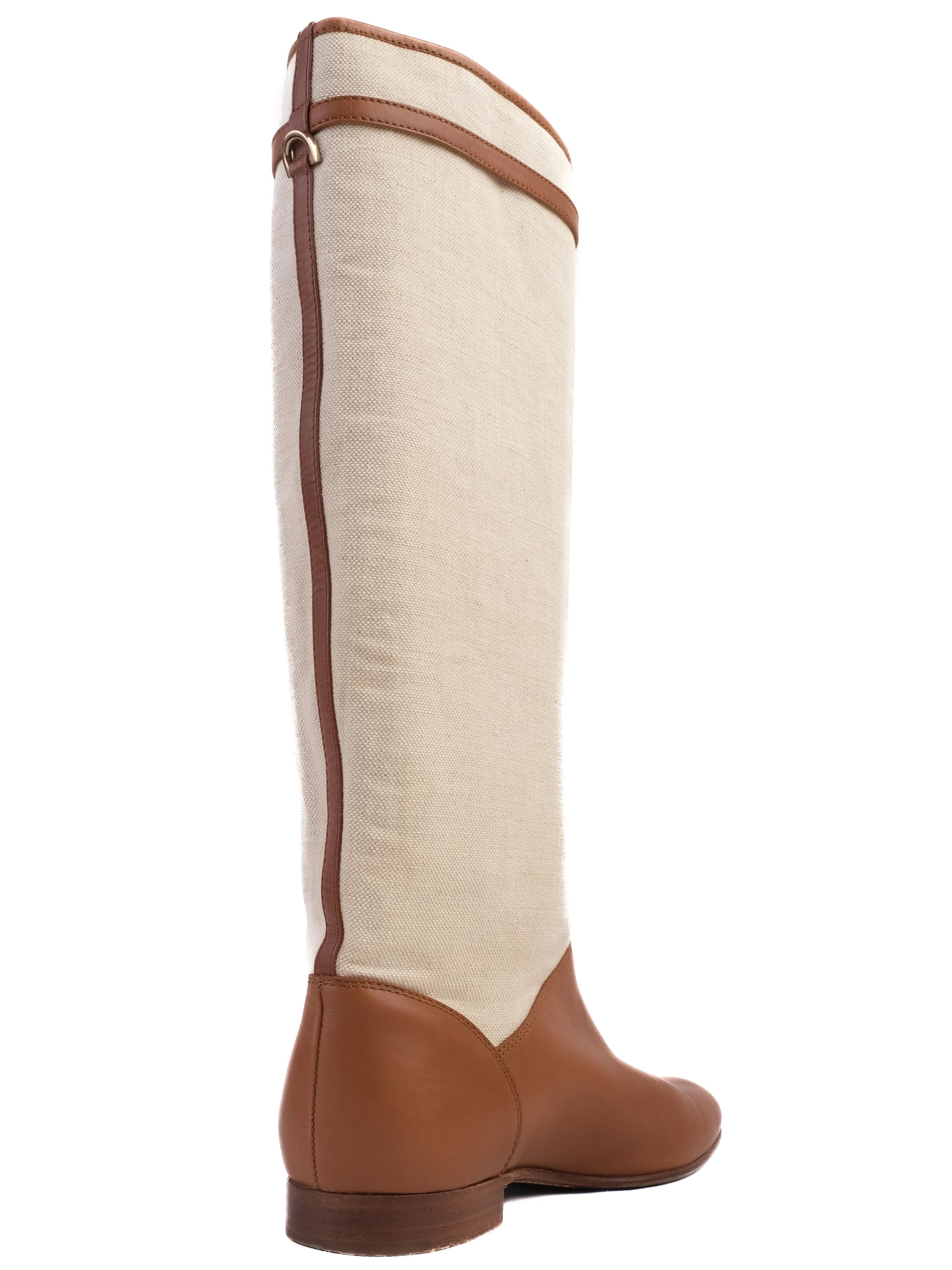 Excellent Sergio Rossi WomenÕs Tall Boots Leather Size 37.5 Combined