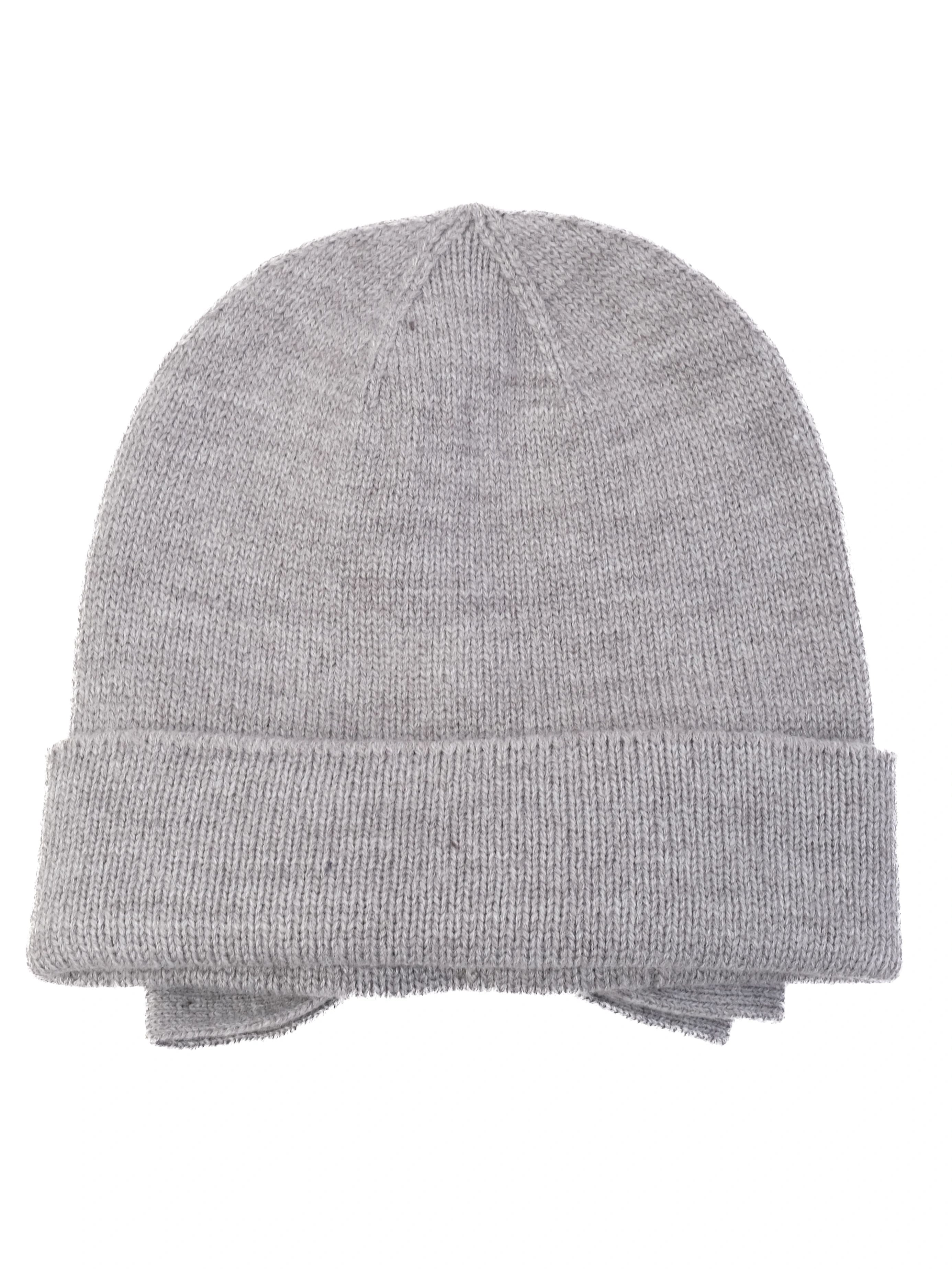 Excellent Kate Spade Gray Wool Beanie Hat with Bow Size S
