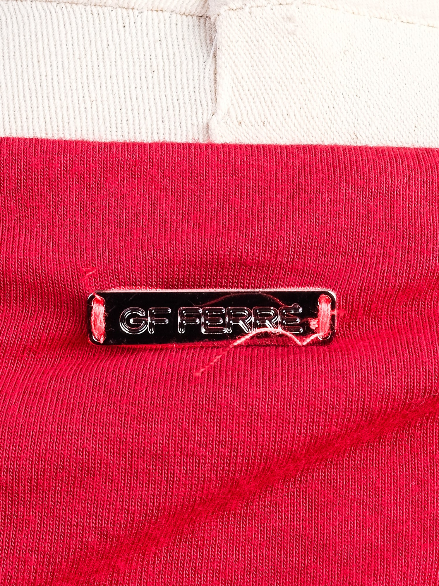 Excellent Gianfranco Ferr� Draped Red Dress Size L Viscose