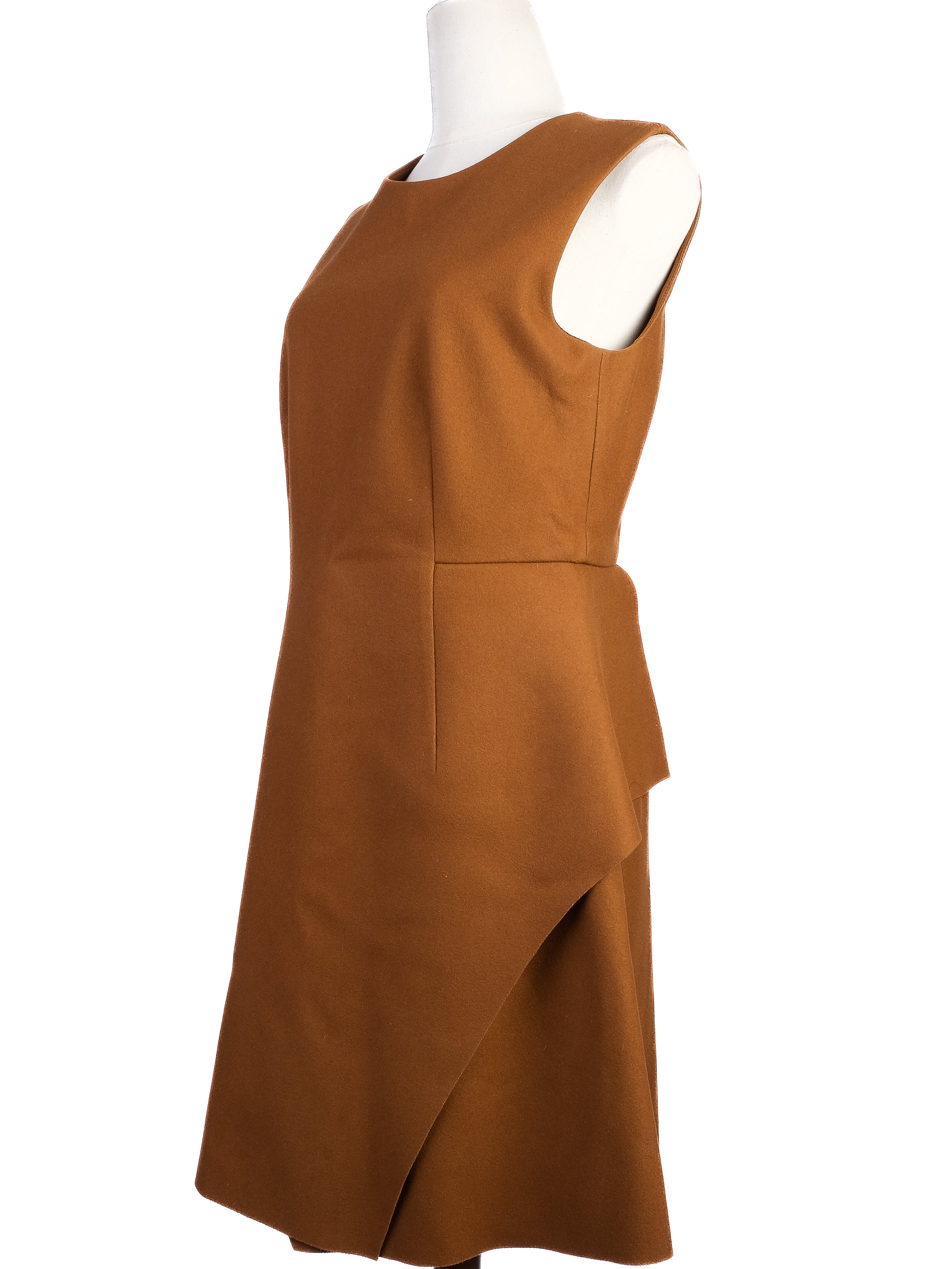 Sportmax Excellent Condition Orange Wool Peplum Dress Size M