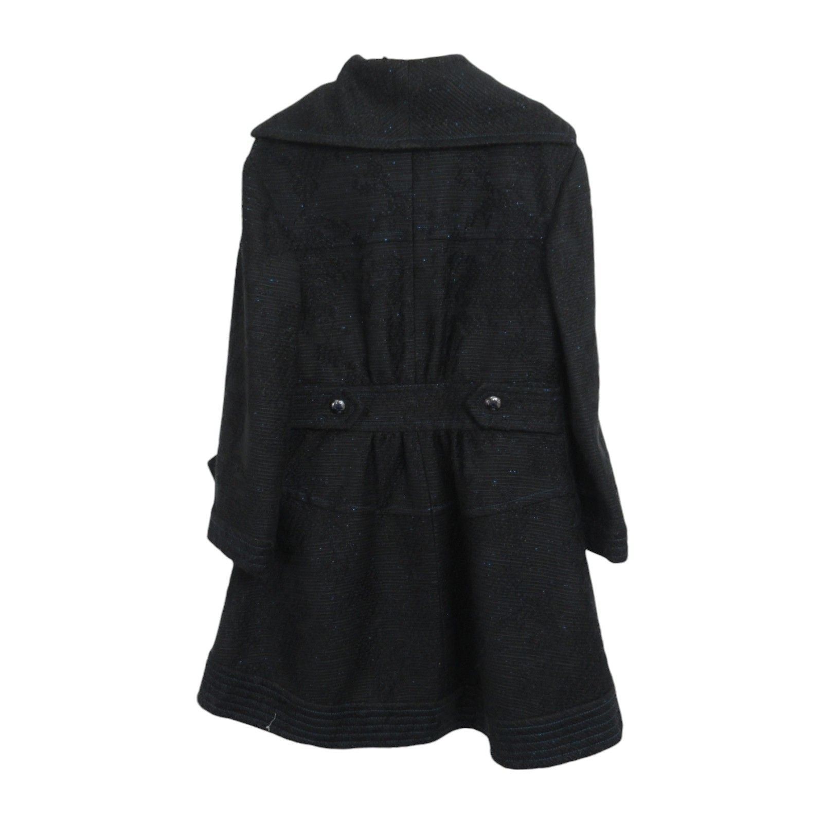 Chanel Black Acrylic Windbreaker Coat P 47025v 34989